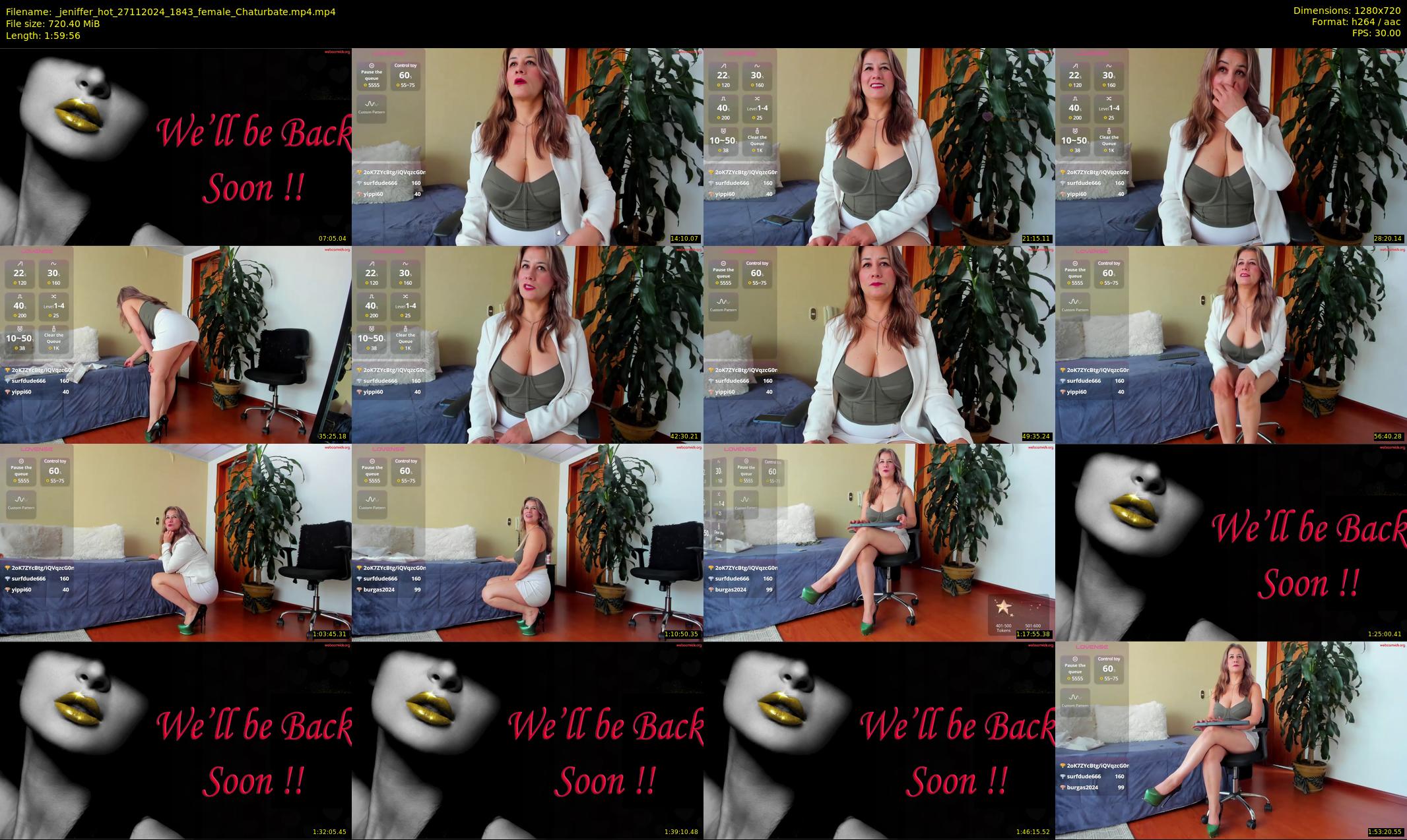 _jeniffer_hot — 120 minute Chaturbate female cam show recording, 720p, Nov 27, 2024