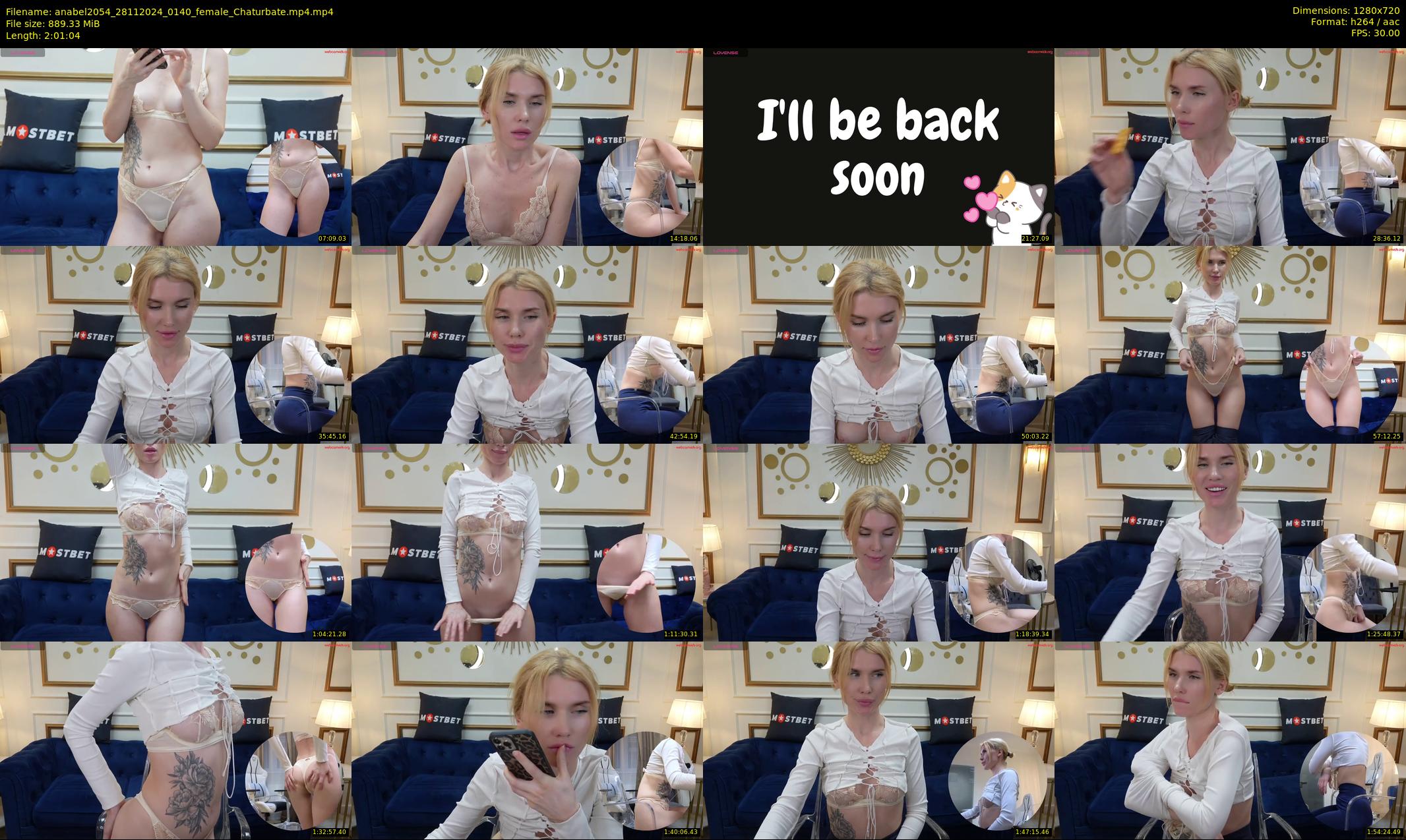 anabel2054 — 122 minute Chaturbate female cam show recording, 720p, Nov 28, 2024