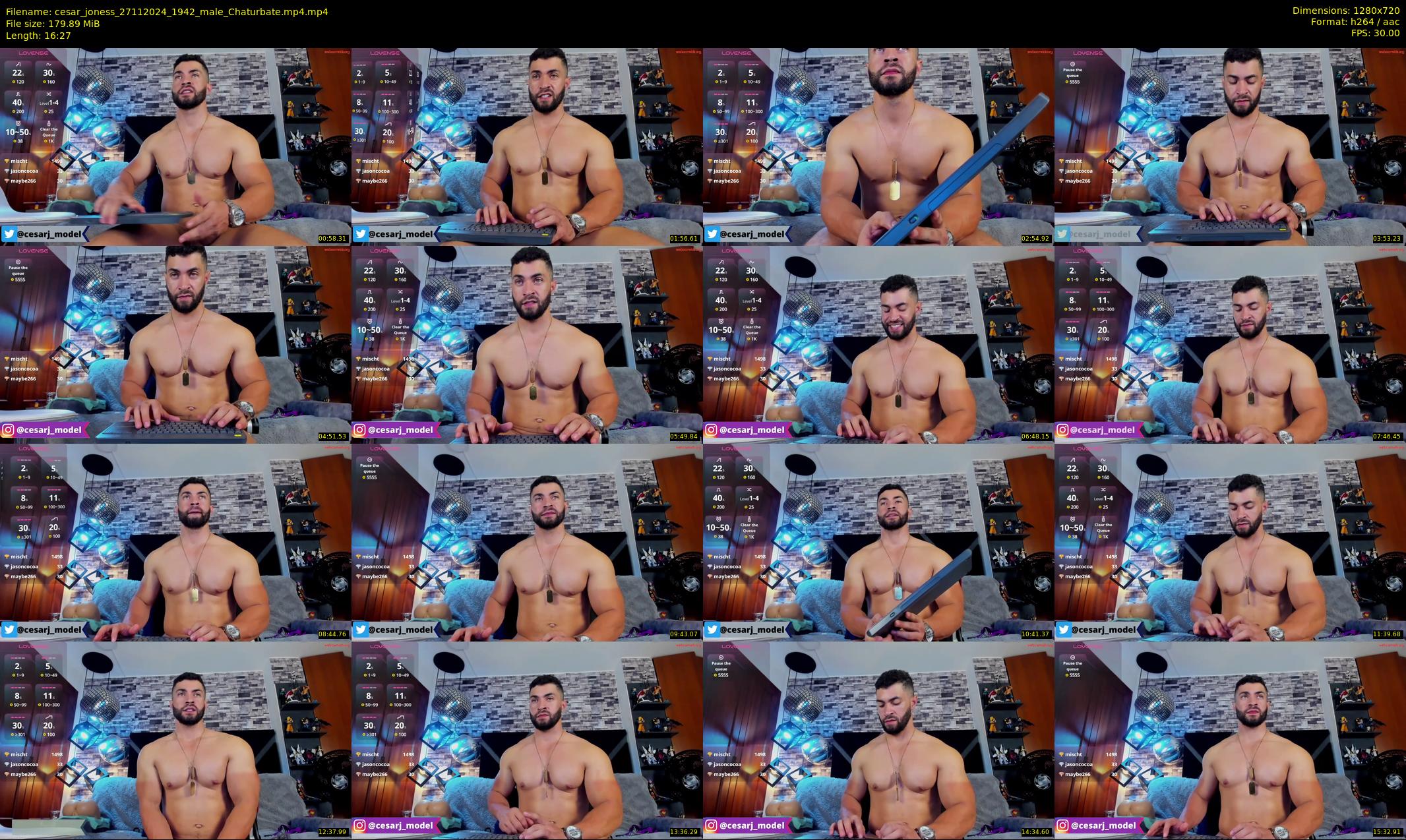 cesar_joness — 17 minute Chaturbate male cam show recording, 720p, Nov 27, 2024
