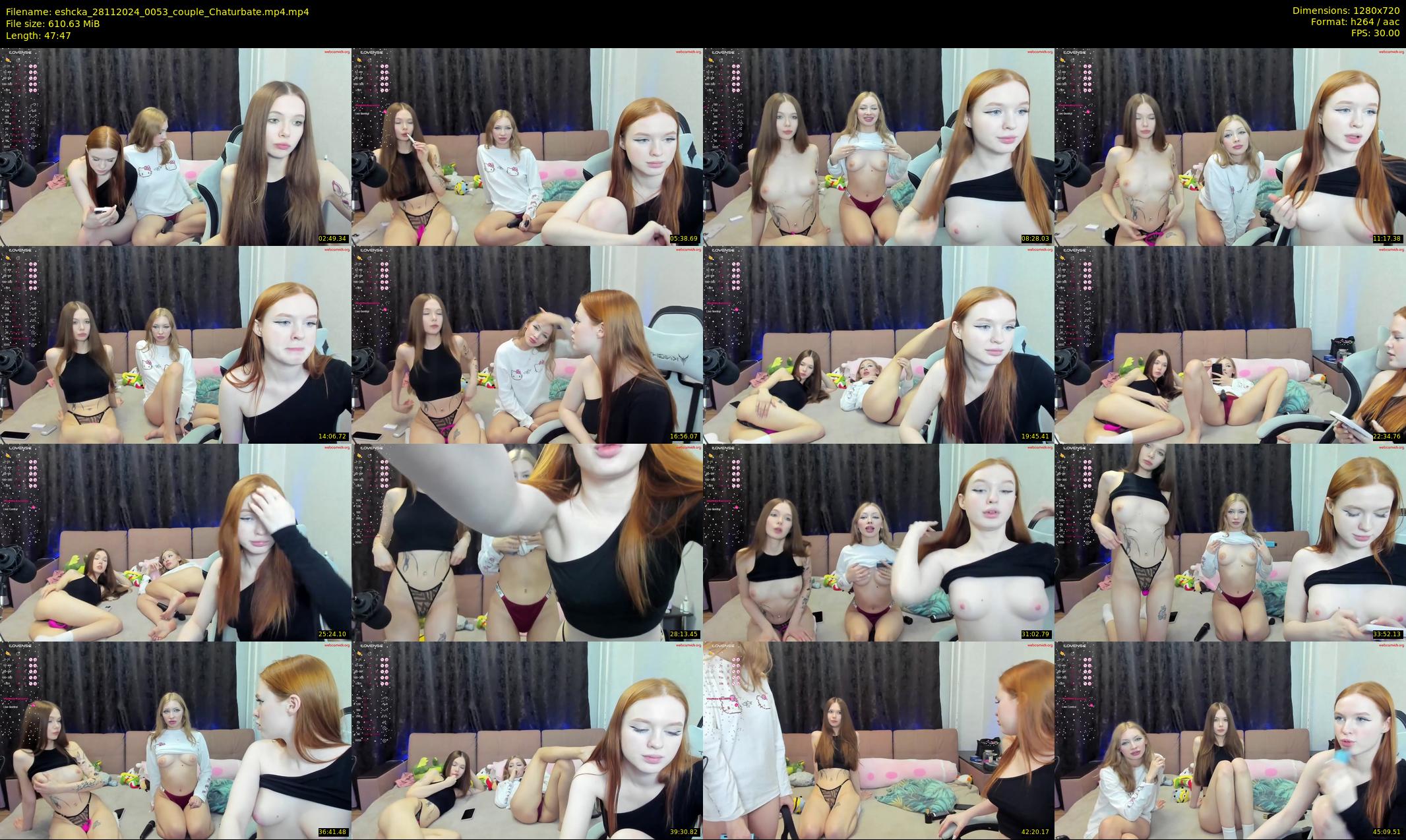 eshcka — 48 minute Chaturbate couple cam show recording, 720p, Nov 28, 2024