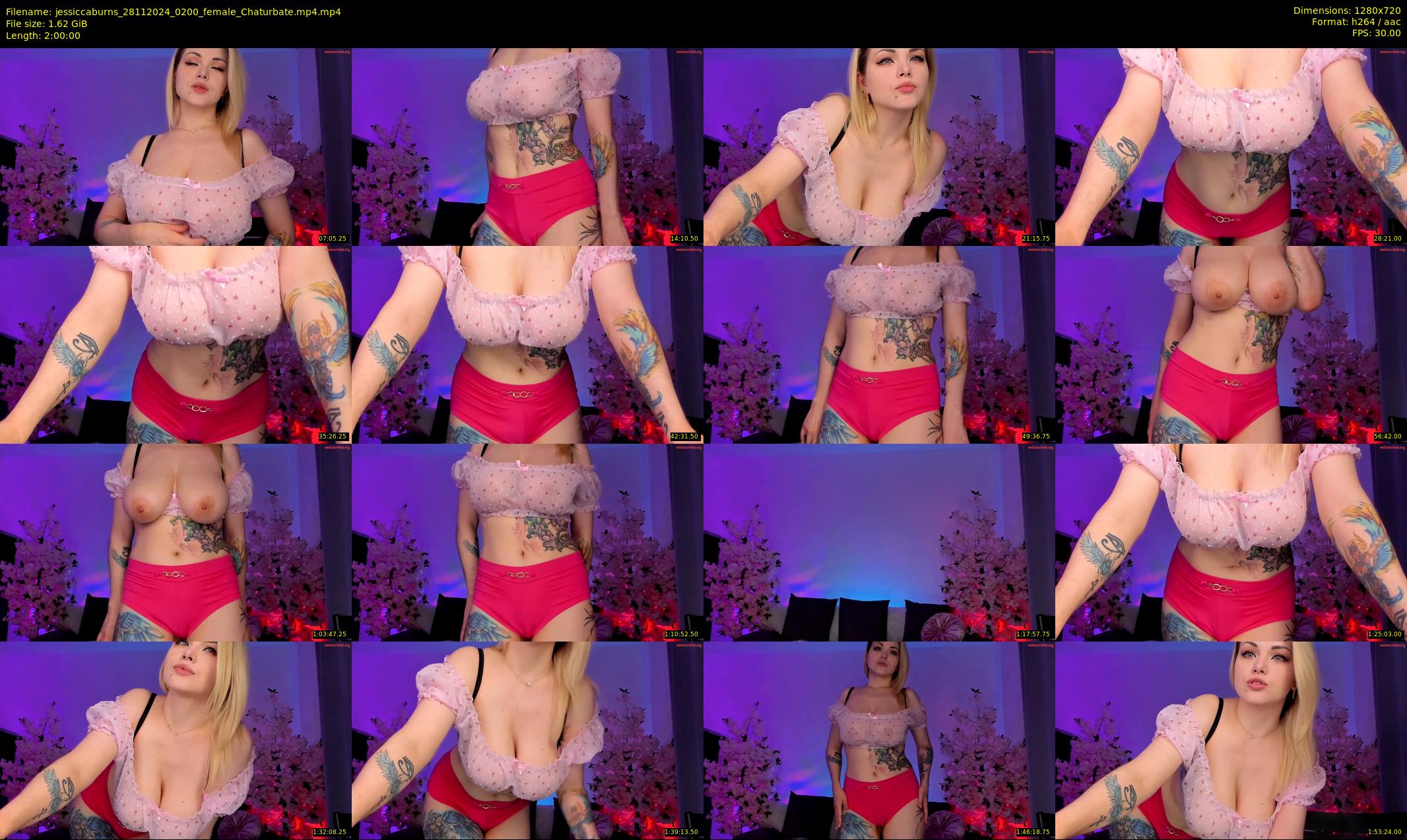 jessiccaburns — 120 minute Chaturbate female cam show recording, 720p, Nov 28, 2024