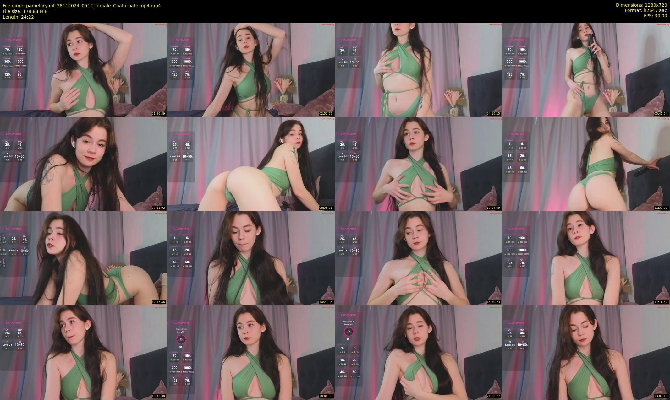 pamelaryant — 25 minute Chaturbate female cam show recording, 720p, Nov 28, 2024