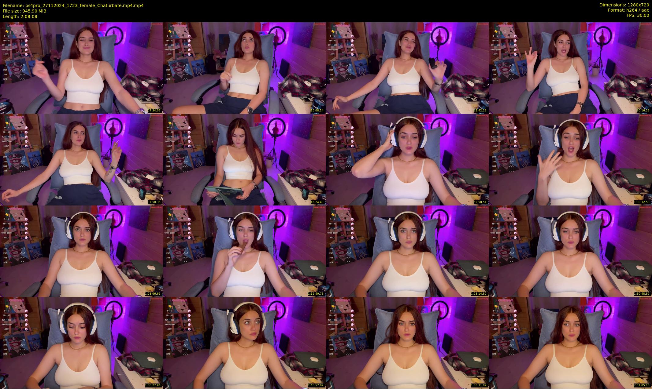 ps4pro — 129 minute Chaturbate female cam show recording, 720p, Nov 27, 2024