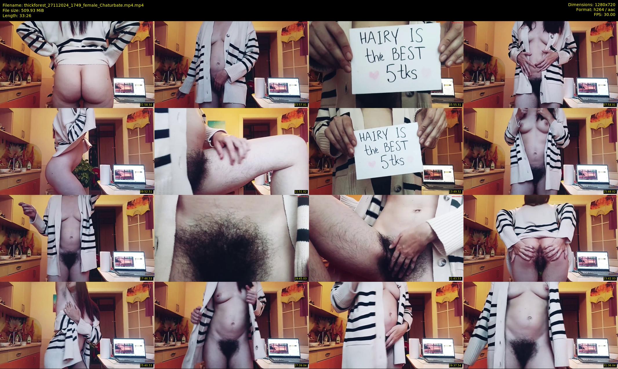 thickforest — 34 minute Chaturbate female cam show recording, 720p, Nov 27, 2024
