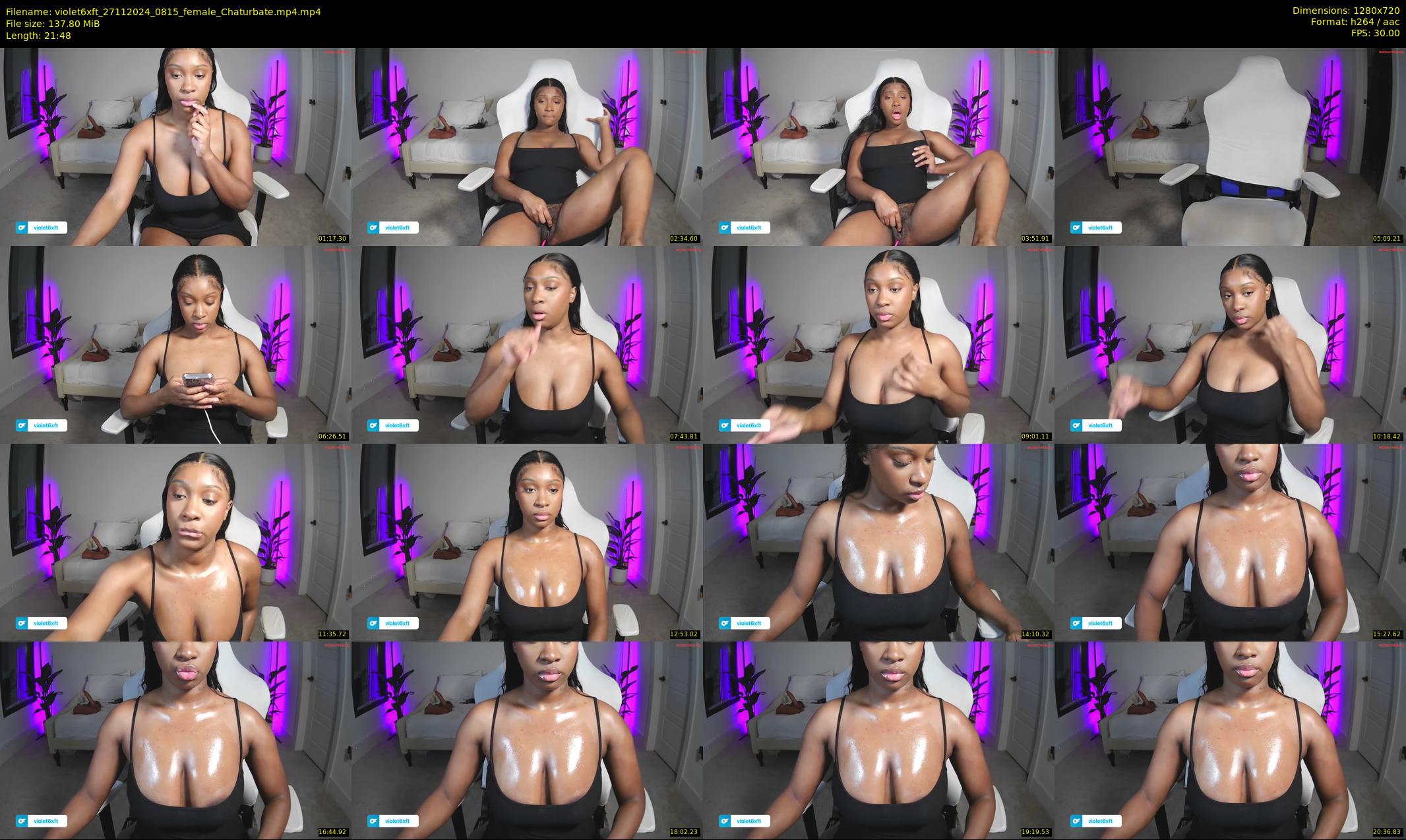 violet6xft — 22 minute Chaturbate female cam show recording, 720p, Nov 27, 2024