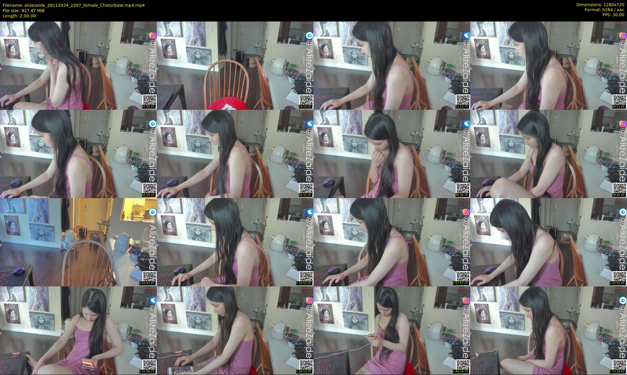 alizezaide — 120 minute Chaturbate female cam show recording, 720p, Nov 28, 2024