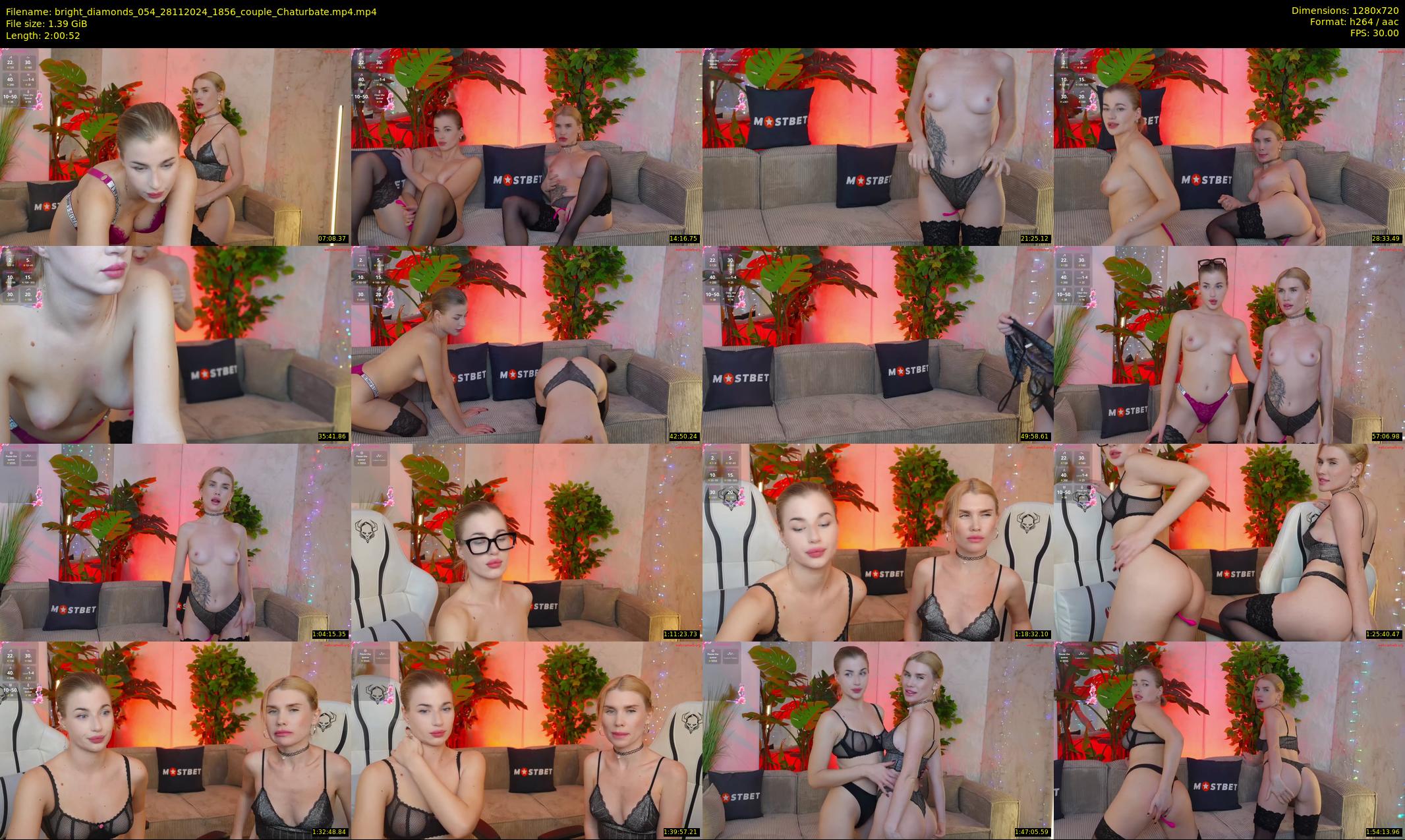 bright_diamonds_054 — 121 minute Chaturbate couple cam show recording, 720p, Nov 28, 2024