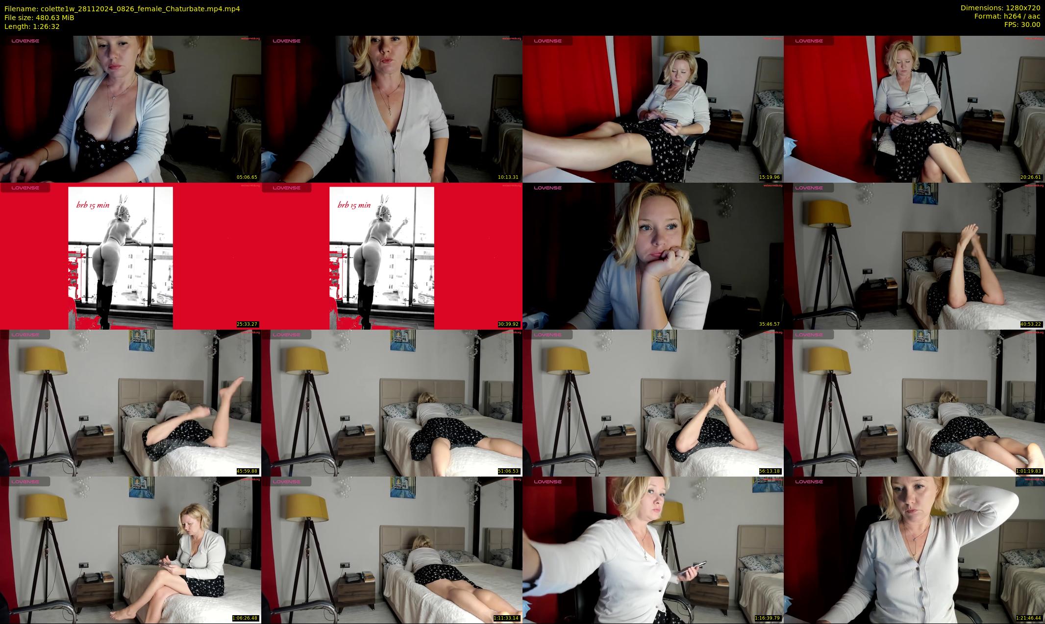 colette1w — 87 minute Chaturbate female cam show recording, 720p, Nov 28, 2024
