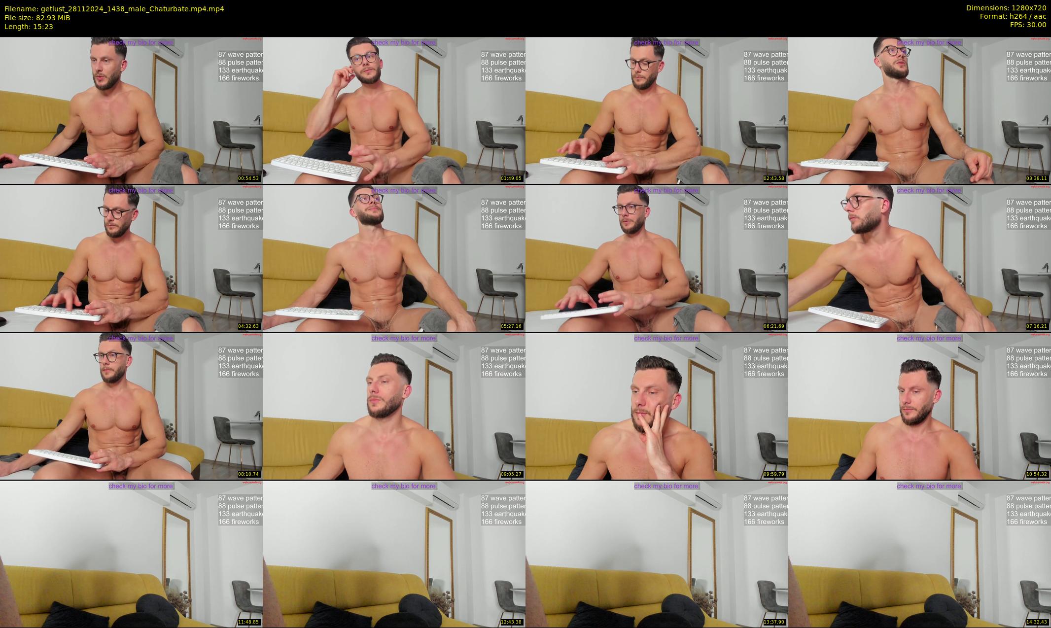 getlust — 16 minute Chaturbate male cam show recording, 720p, Nov 28, 2024