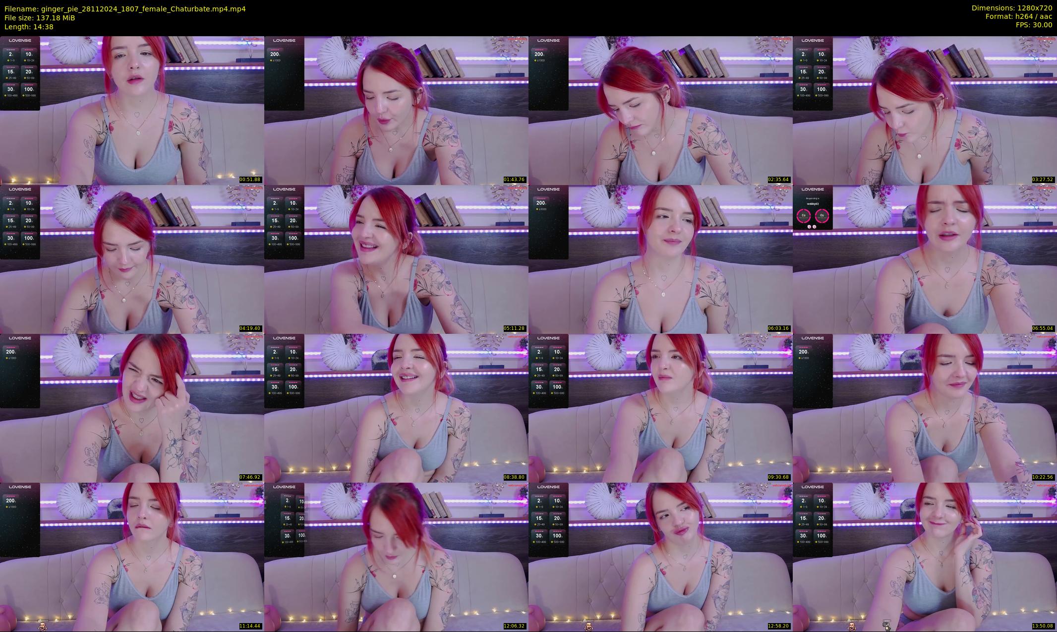 ginger_pie — 15 minute Chaturbate female cam show recording, 720p, Nov 28, 2024