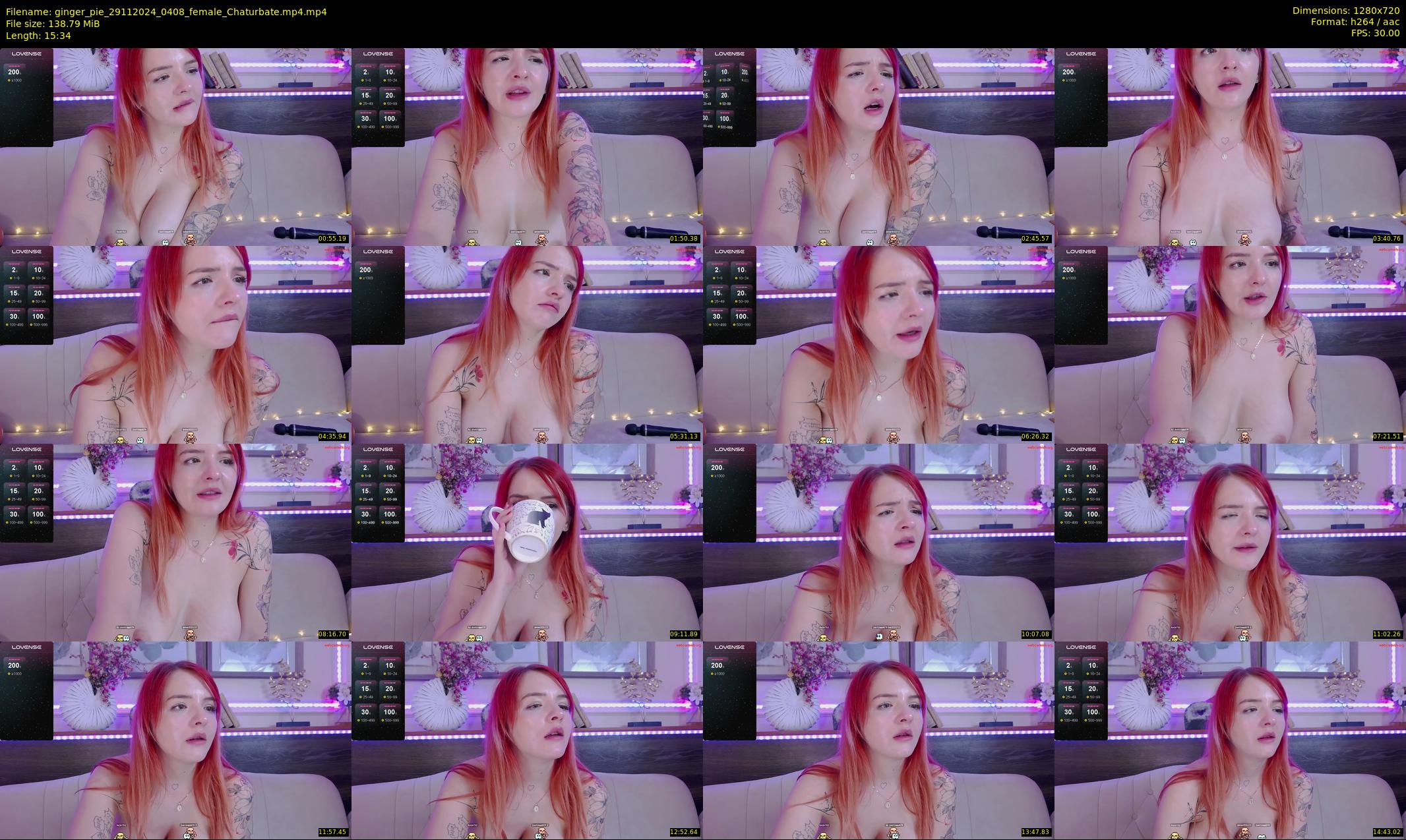 ginger_pie — 16 minute Chaturbate female cam show recording, 720p, Nov 29, 2024