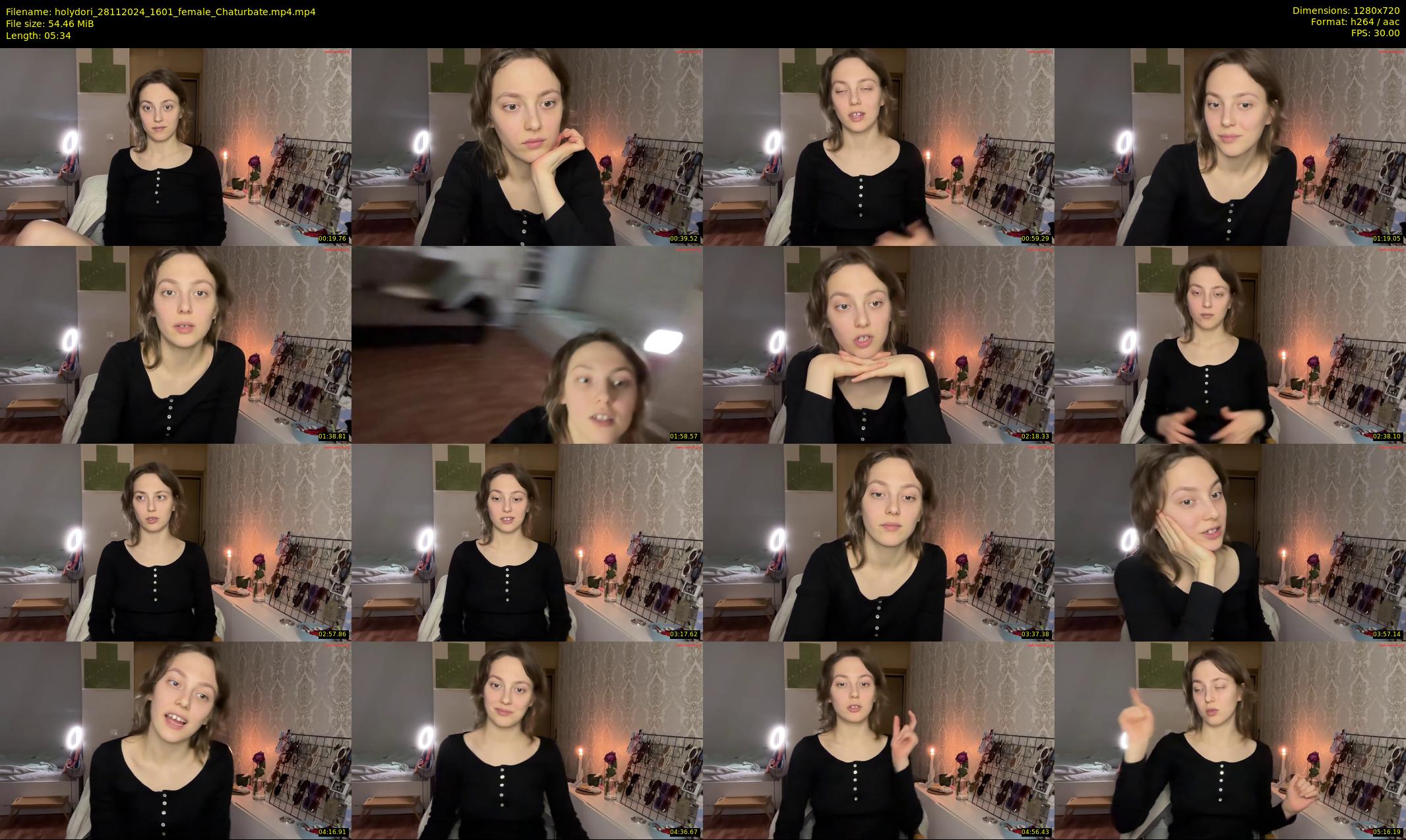 holydori — 6 minute Chaturbate female cam show recording, 720p, Nov 28, 2024