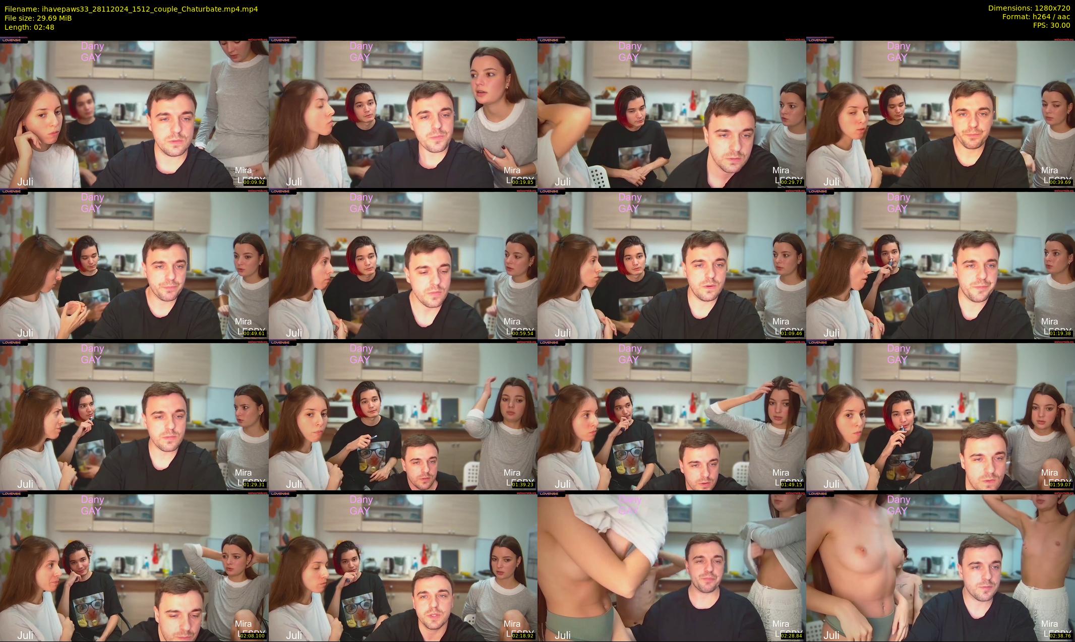 ihavepaws33 — 3 minute Chaturbate couple cam show recording, 720p, Nov 28, 2024