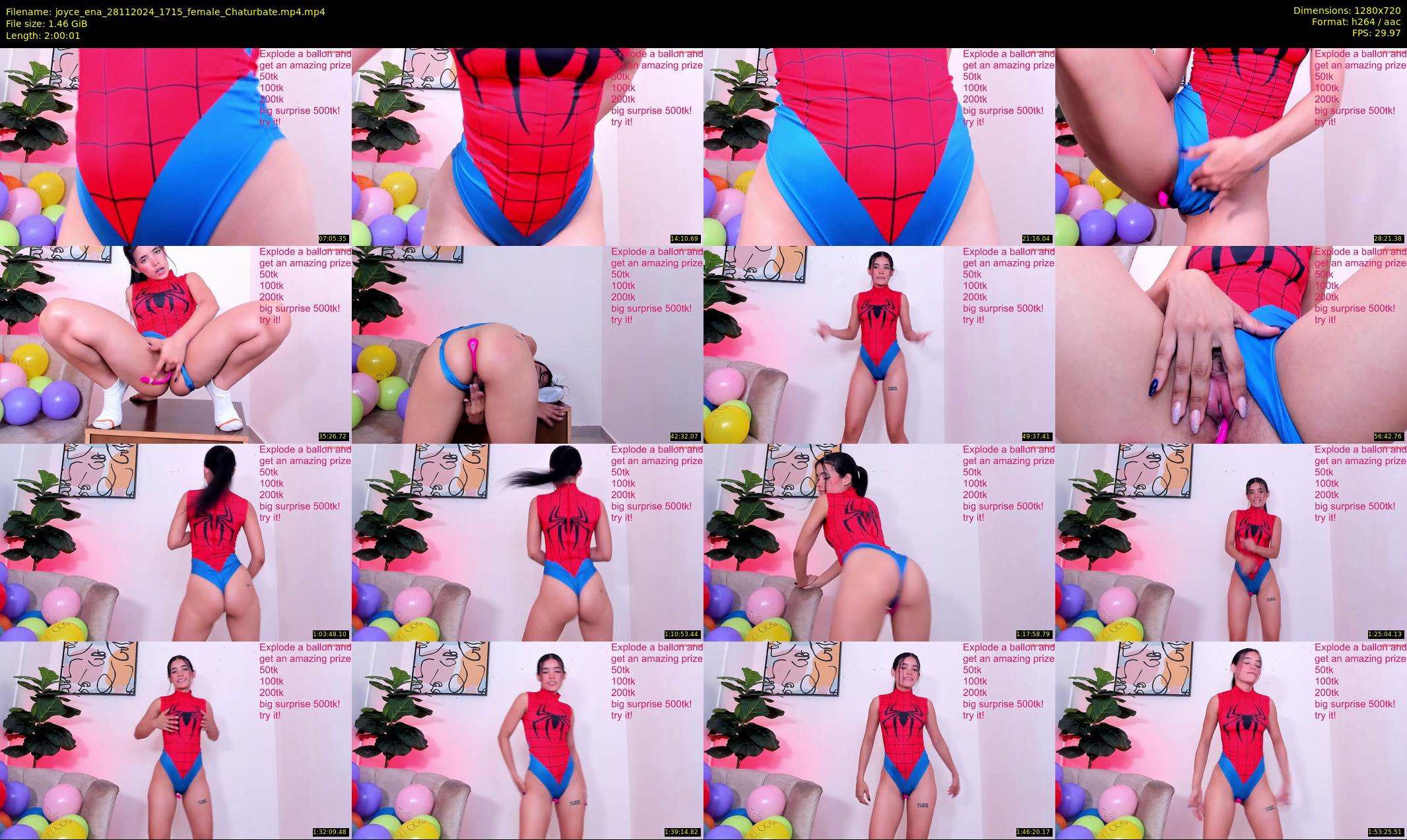 joyce_ena — 121 minute Chaturbate female cam show recording, 720p, Nov 28, 2024