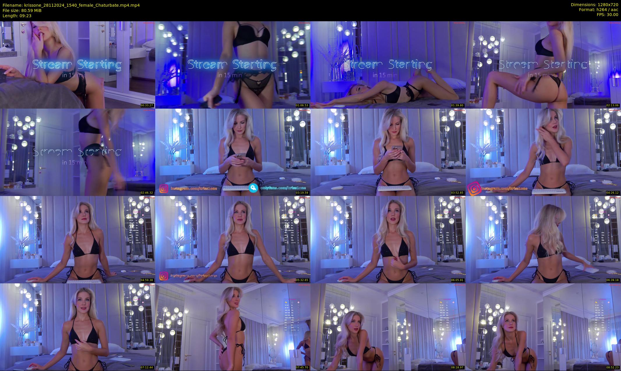 krissone — 10 minute Chaturbate female cam show recording, 720p, Nov 28, 2024