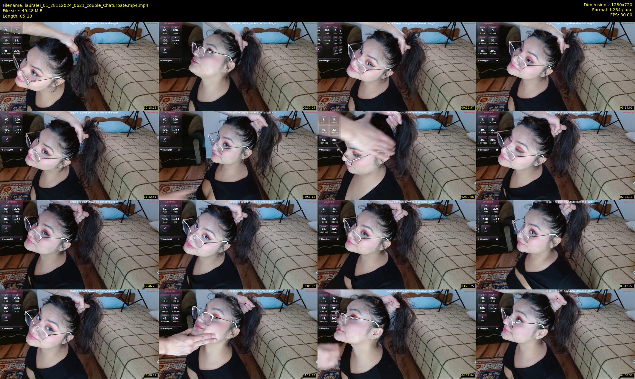 lauralei_01 — 6 minute Chaturbate couple cam show recording, 720p, Nov 28, 2024