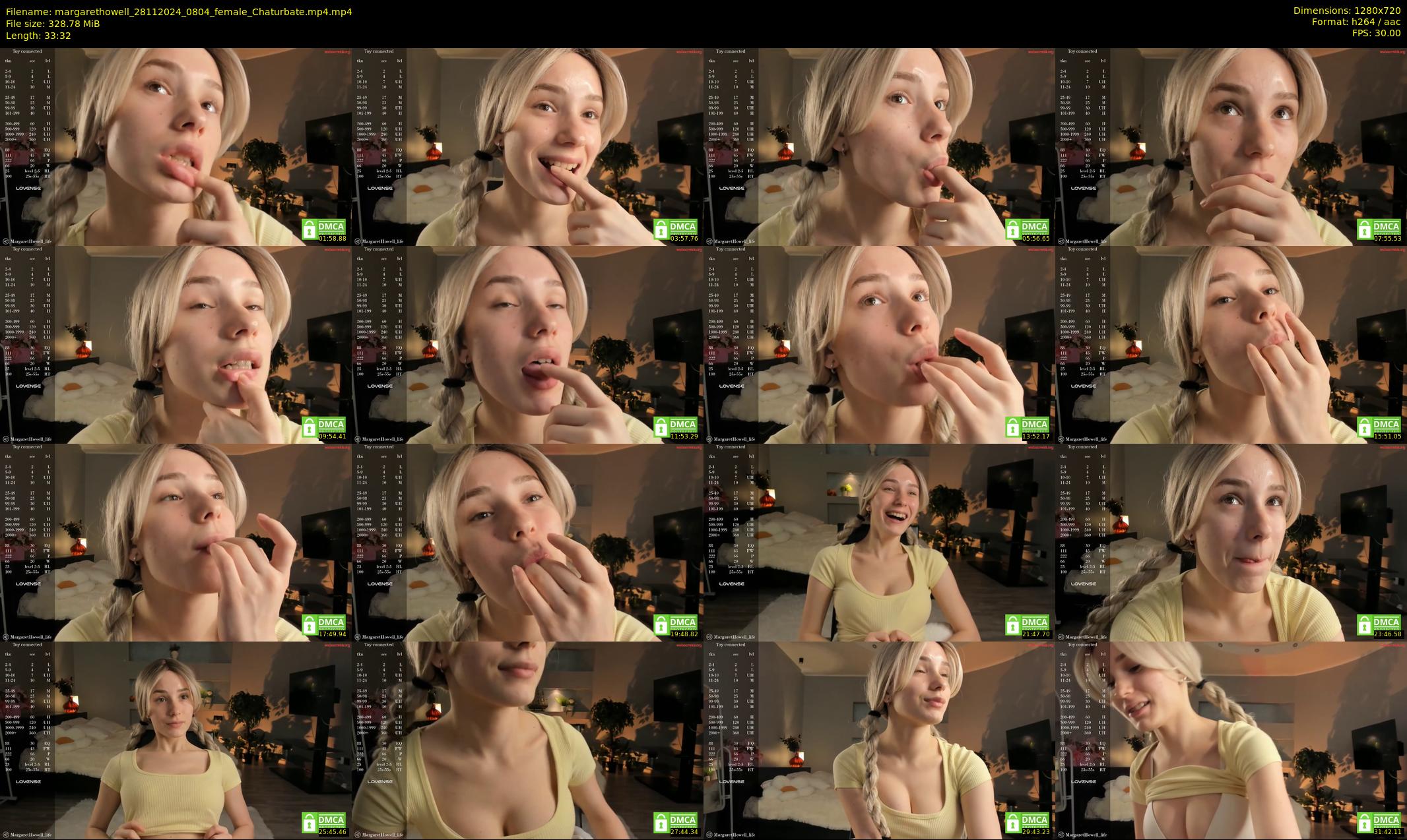 margarethowell — 34 minute Chaturbate female cam show recording, 720p, Nov 28, 2024