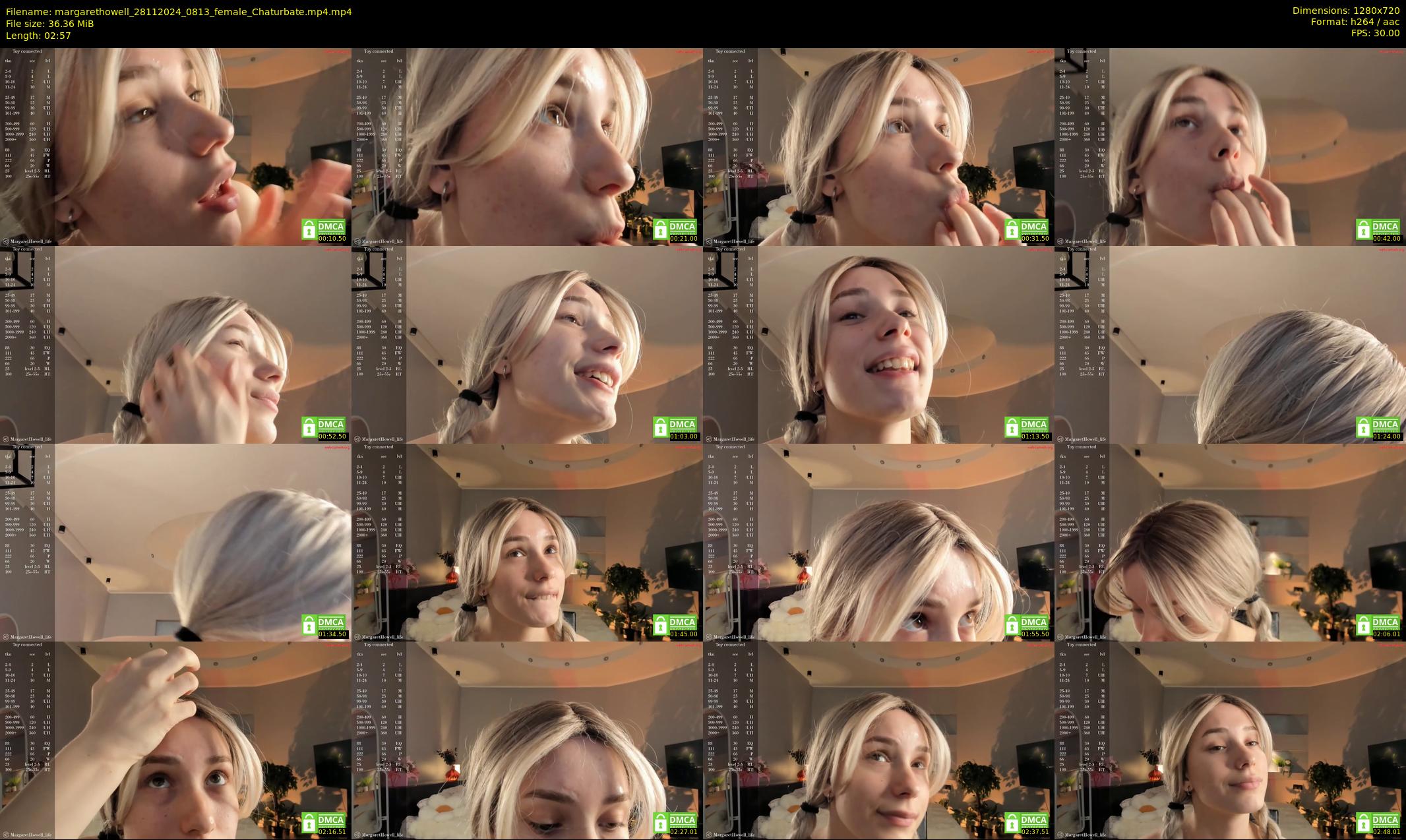 margarethowell — 3 minute Chaturbate female cam show recording, 720p, Nov 28, 2024