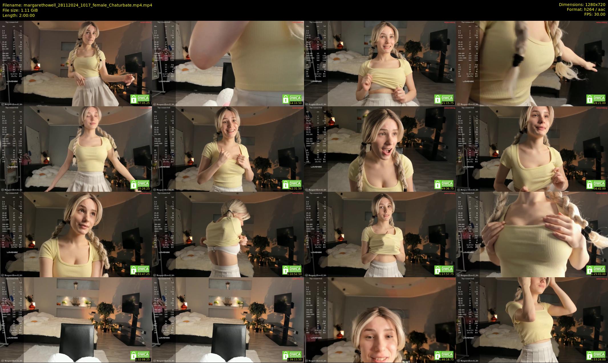 margarethowell — 120 minute Chaturbate female cam show recording, 720p, Nov 28, 2024