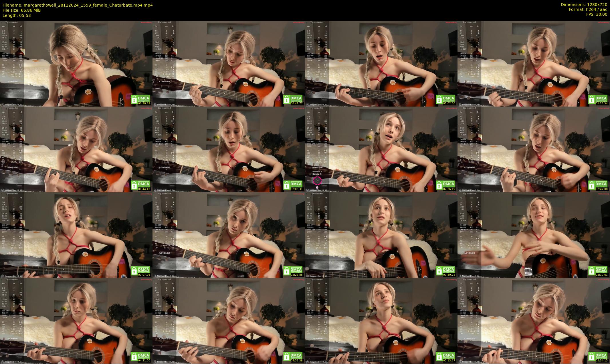margarethowell — 6 minute Chaturbate female cam show recording, 720p, Nov 28, 2024