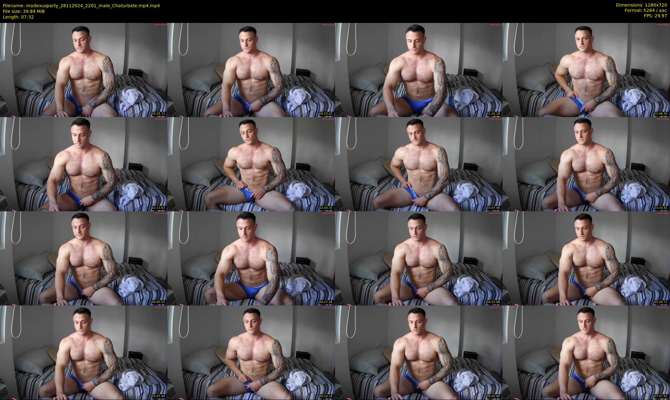 modexusparty — 8 minute Chaturbate male cam show recording, 720p, Nov 28, 2024