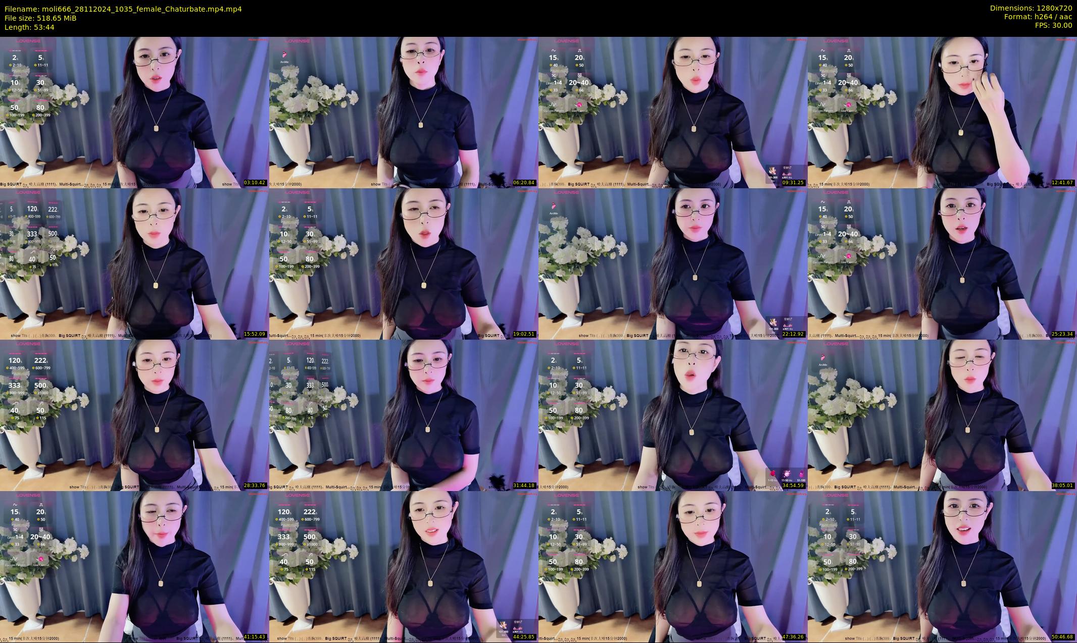 moli666 — 54 minute Chaturbate female cam show recording, 720p, Nov 28, 2024