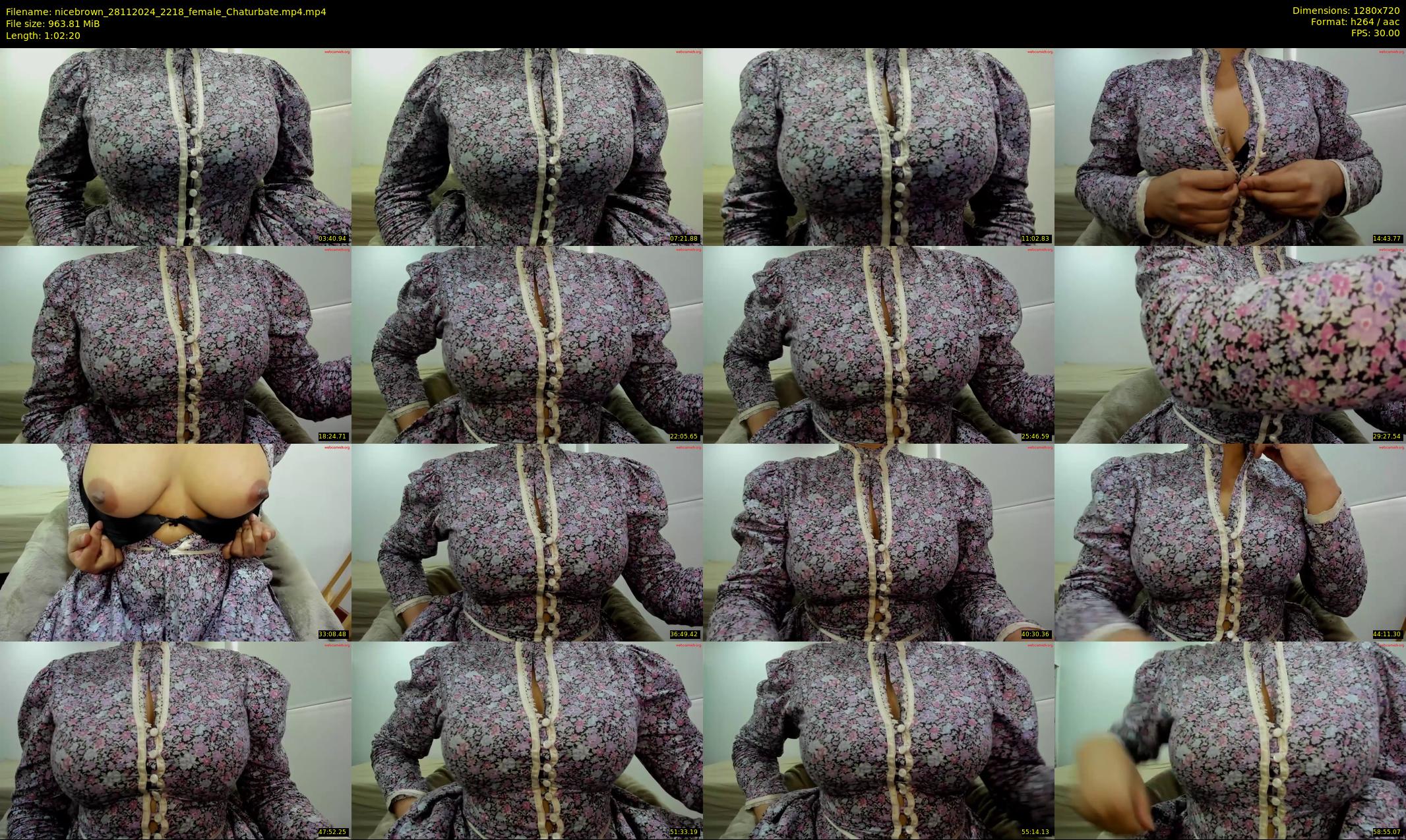 nicebrown — 63 minute Chaturbate female cam show recording, 720p, Nov 28, 2024