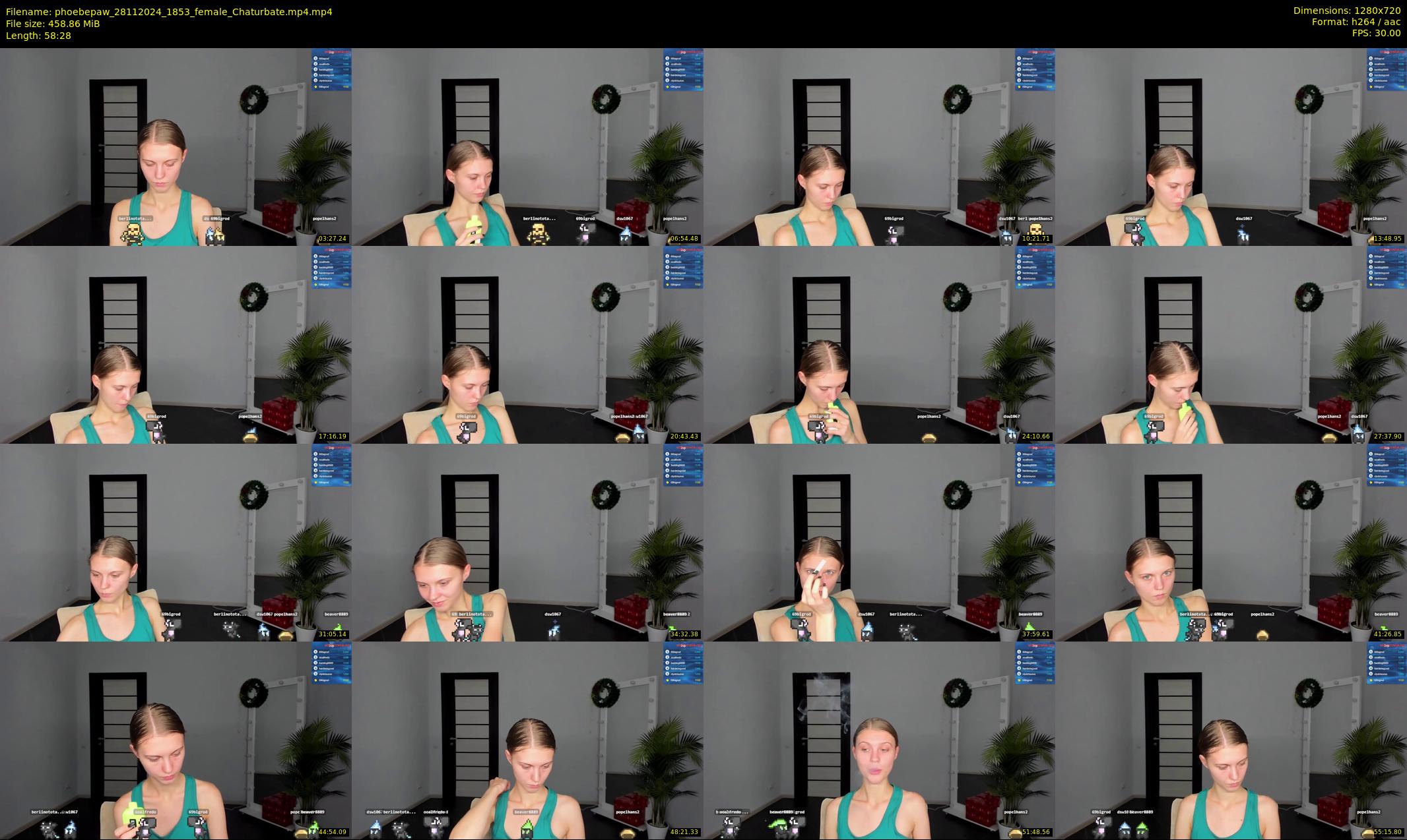 phoebepaw — 59 minute Chaturbate female cam show recording, 720p, Nov 28, 2024