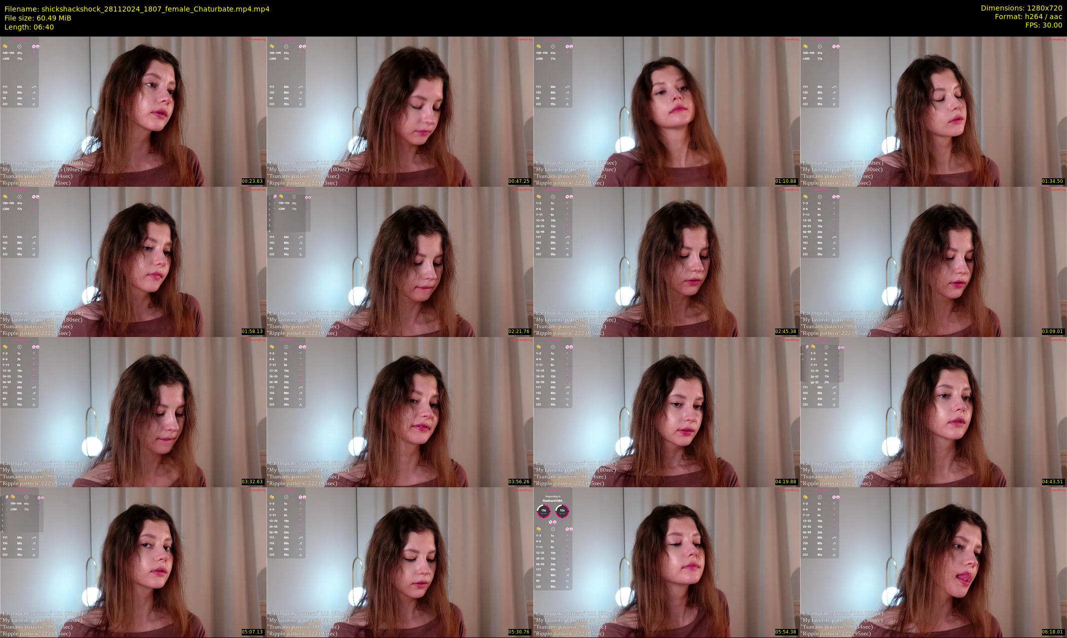 shickshackshock — 7 minute Chaturbate female cam show recording, 720p, Nov 28, 2024
