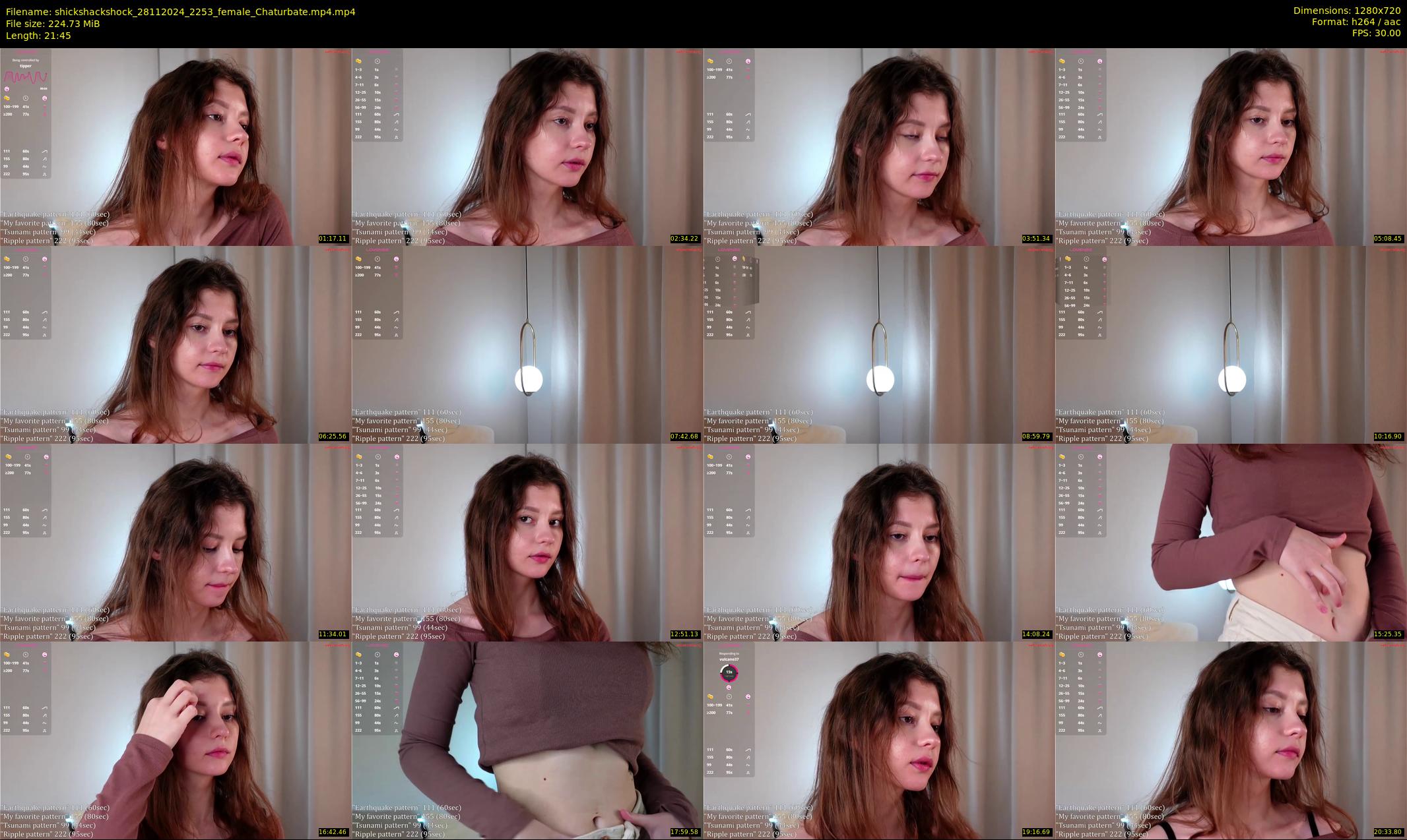 shickshackshock — 22 minute Chaturbate female cam show recording, 720p, Nov 28, 2024