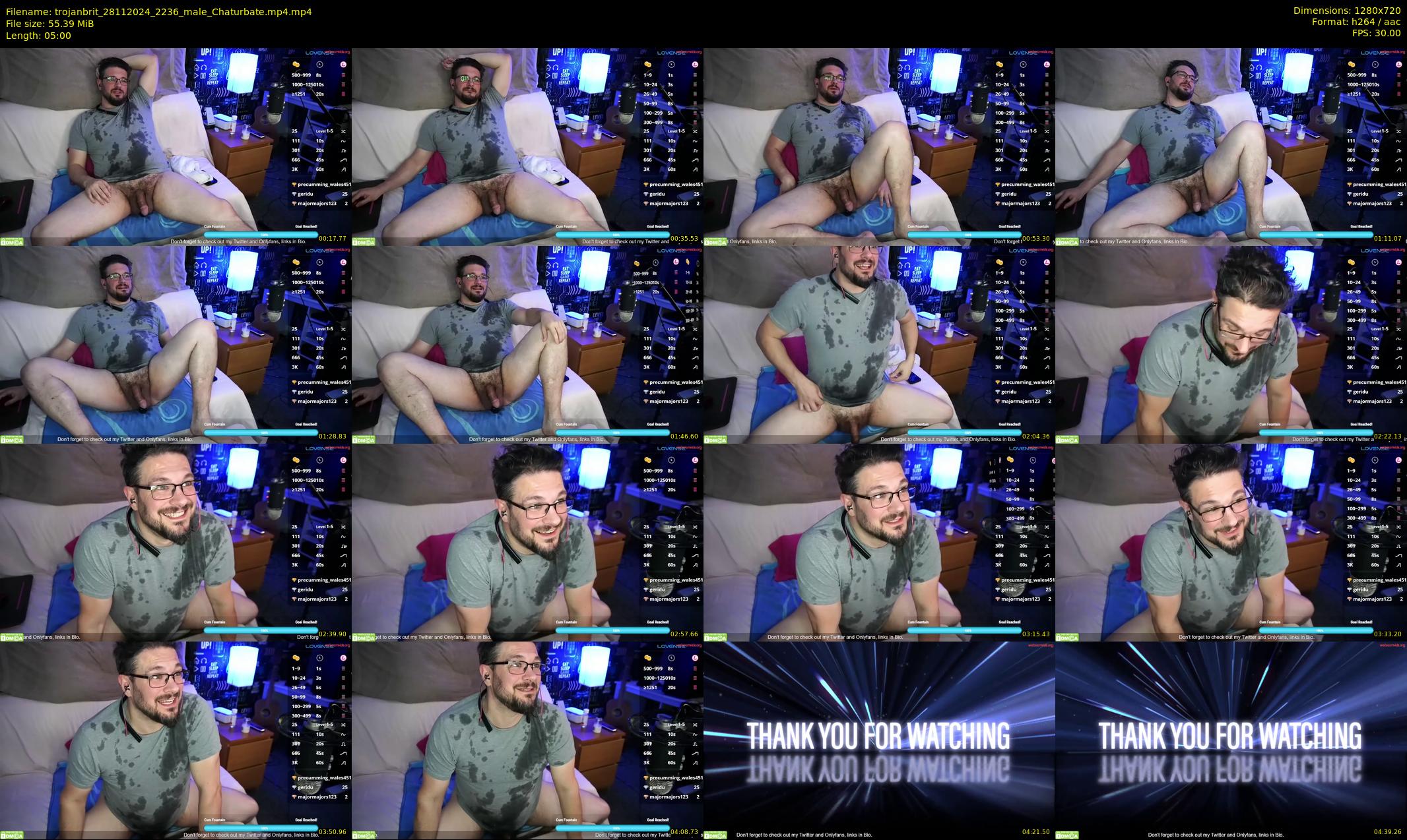 trojanbrit — 5 minute Chaturbate male cam show recording, 720p, Nov 28, 2024