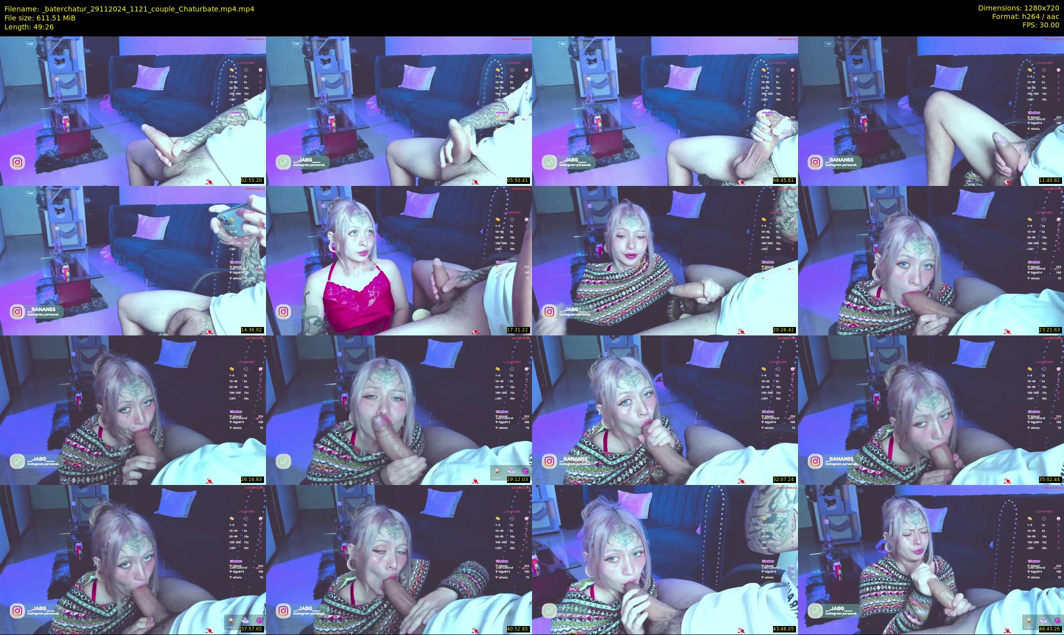_baterchatur — 50 minute Chaturbate couple cam show recording, 720p, Nov 29, 2024