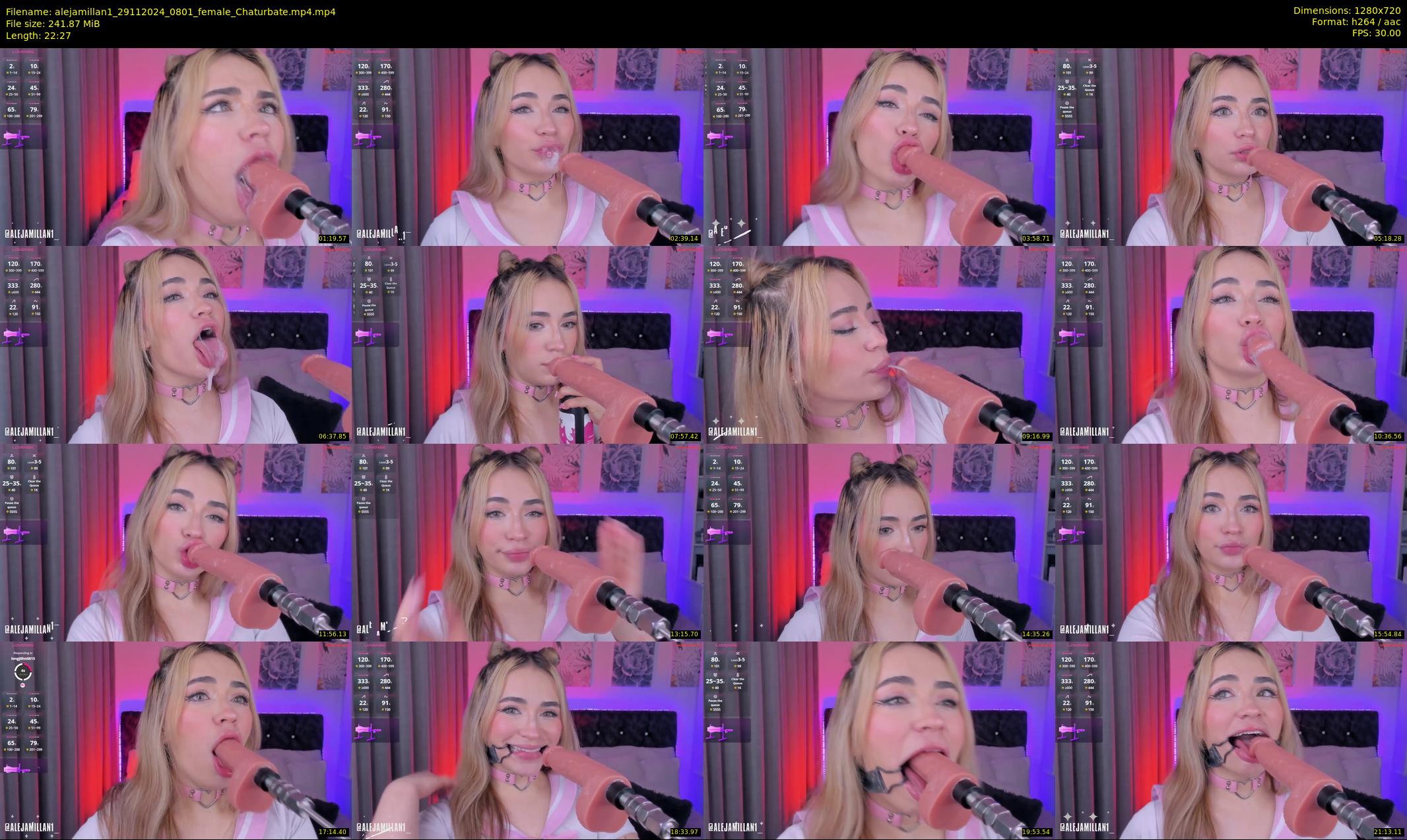 alejamillan1 — 23 minute Chaturbate female cam show recording, 720p, Nov 29, 2024