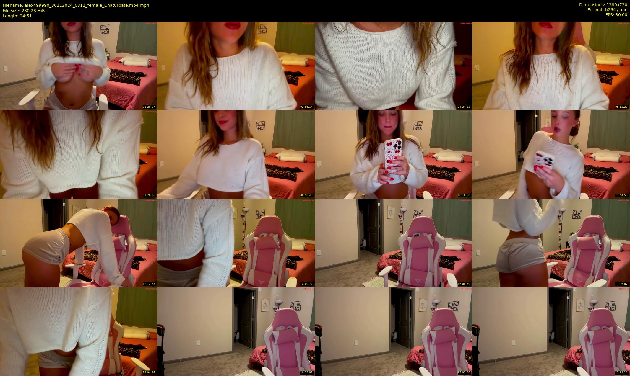alex499990 — 25 minute Chaturbate female cam show recording, 720p, Nov 30, 2024
