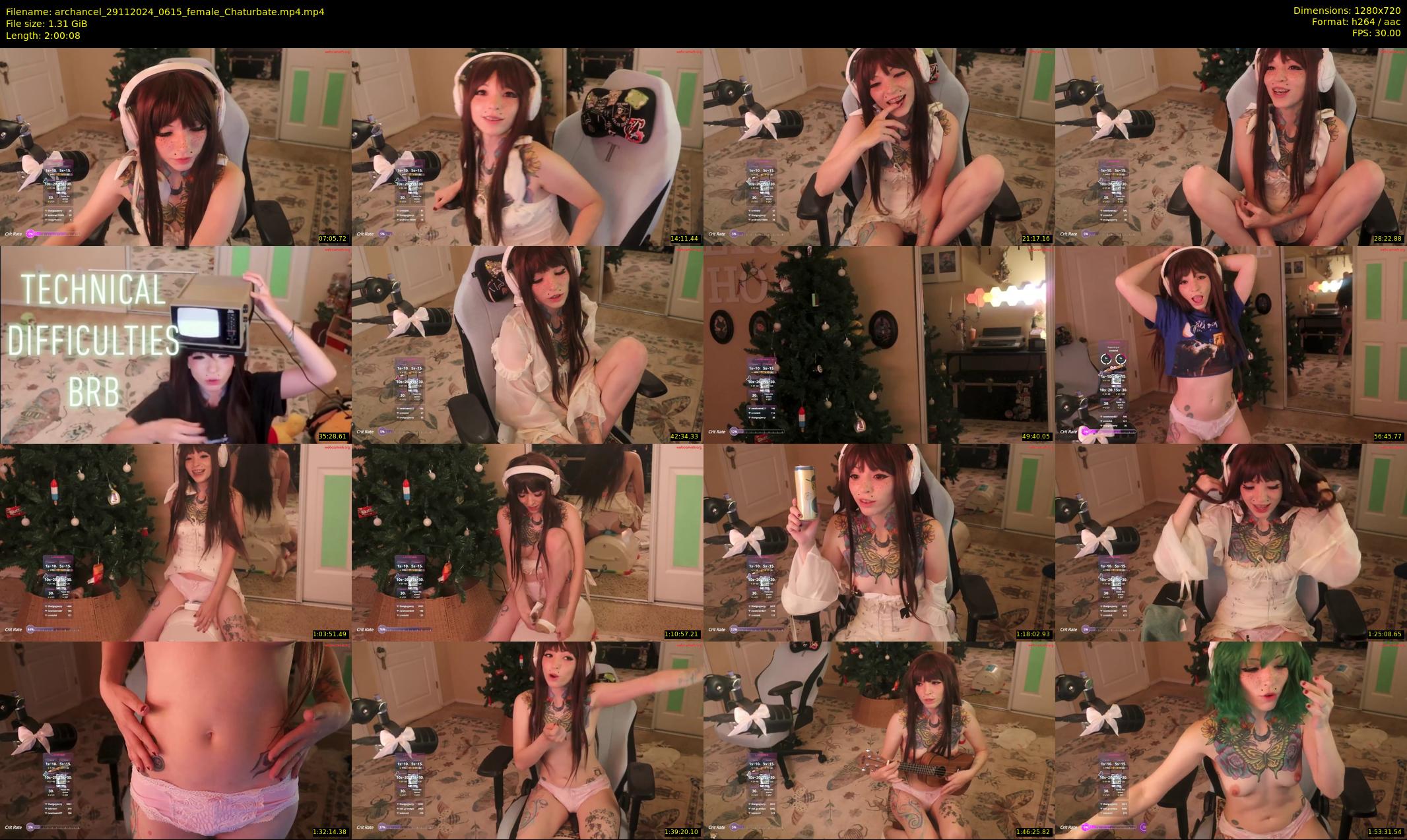 archancel — 121 minute Chaturbate female cam show recording, 720p, Nov 29, 2024