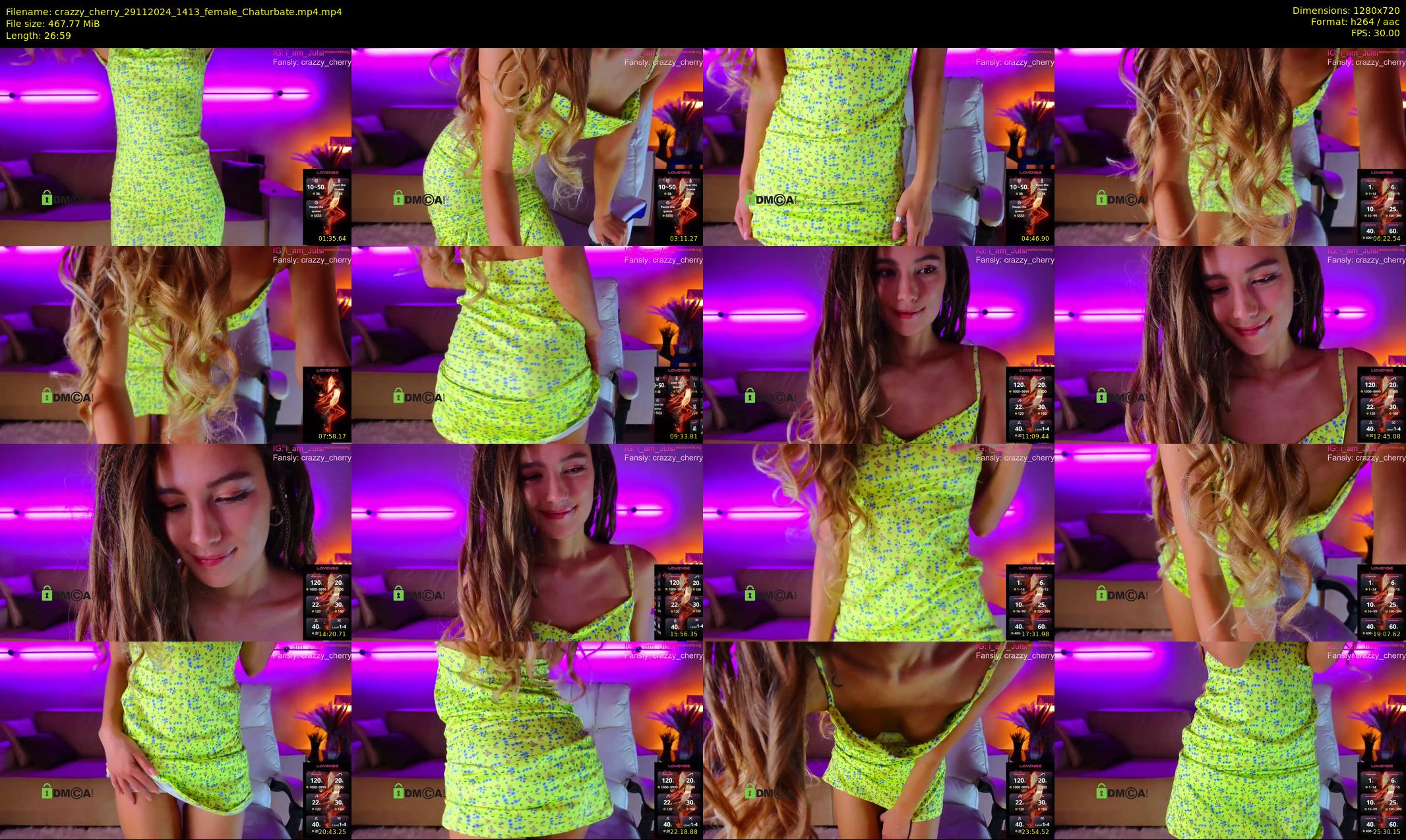 crazzy_cherry — 27 minute Chaturbate female cam show recording, 720p, Nov 29, 2024
