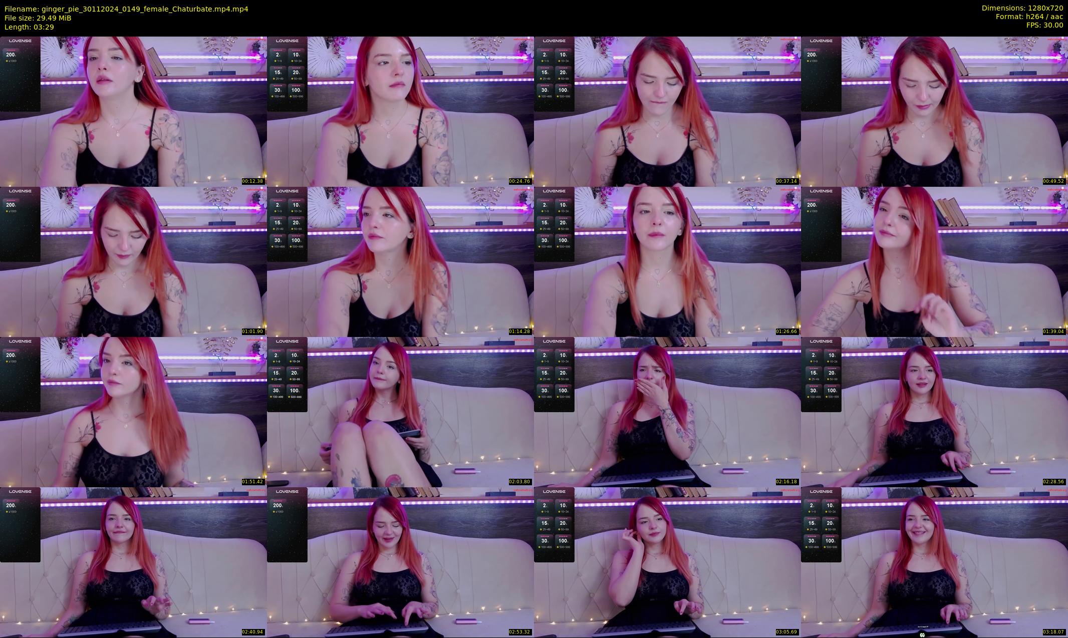 ginger_pie — 4 minute Chaturbate female cam show recording, 720p, Nov 30, 2024