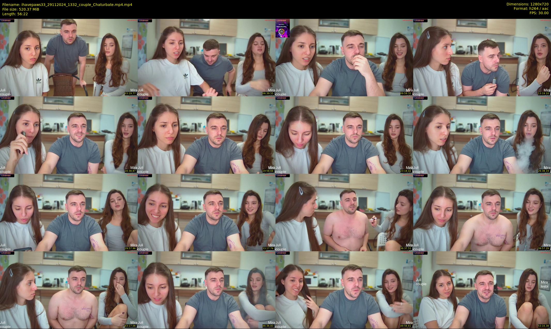 ihavepaws33 — 57 minute Chaturbate couple cam show recording, 720p, Nov 29, 2024