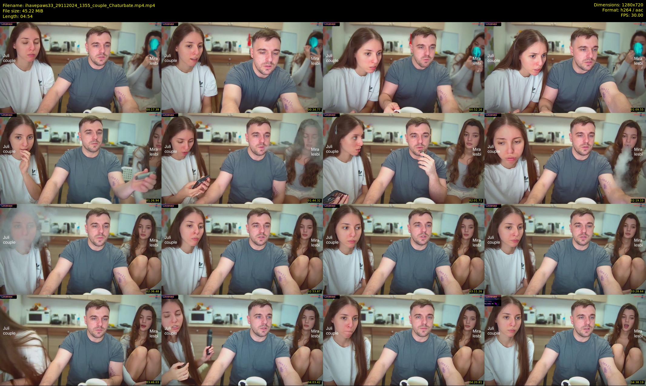 ihavepaws33 — 5 minute Chaturbate couple cam show recording, 720p, Nov 29, 2024