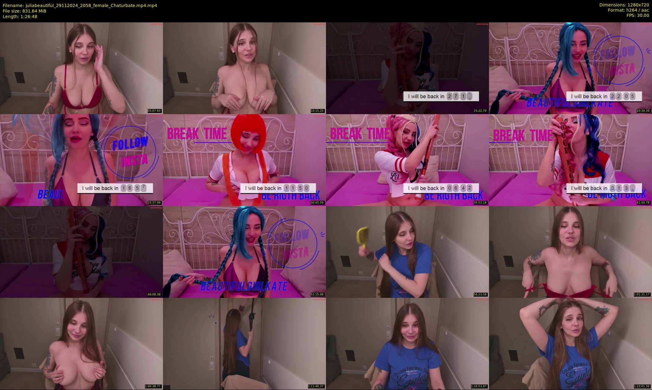 juliabeautiful — 87 minute Chaturbate female cam show recording, 720p, Nov 29, 2024