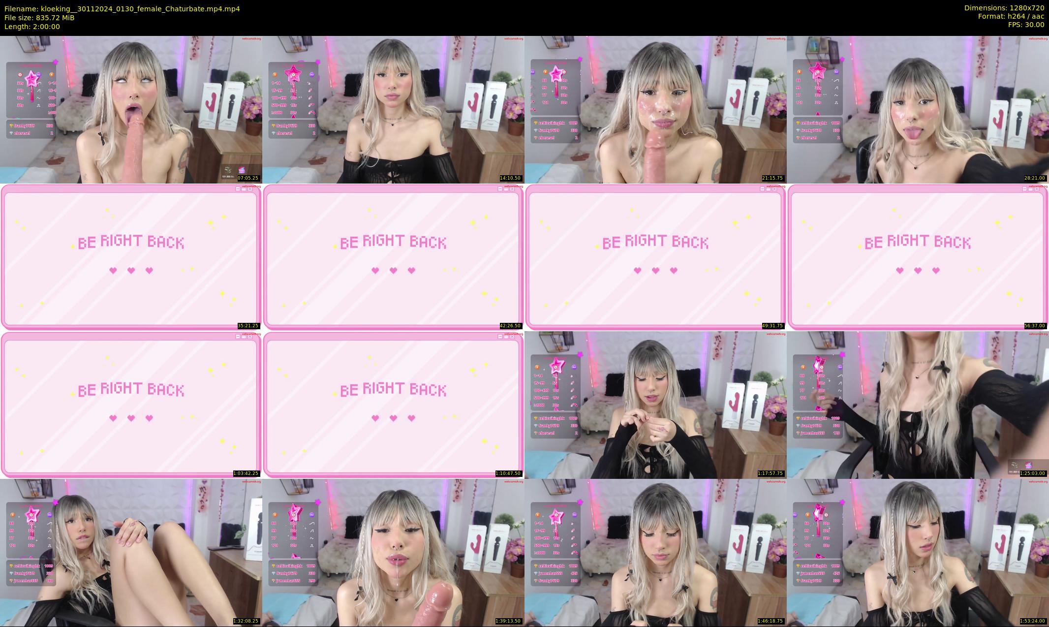 kloeking_ — 120 minute Chaturbate female cam show recording, 720p, Nov 30, 2024