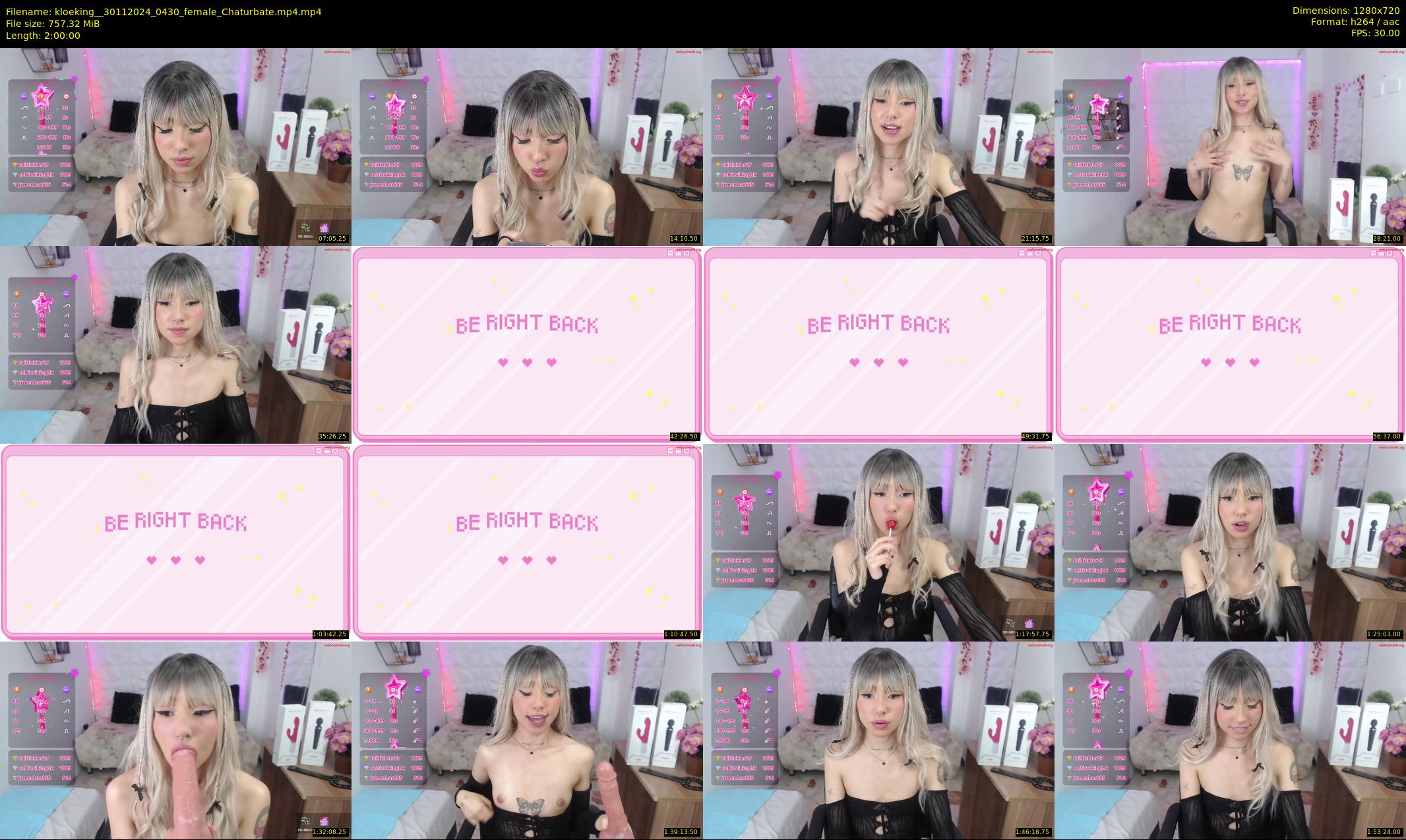 kloeking_ — 120 minute Chaturbate female cam show recording, 720p, Nov 30, 2024