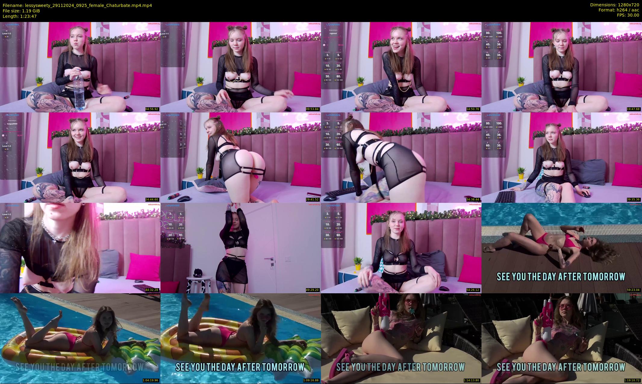 lessysweety — 84 minute Chaturbate female cam show recording, 720p, Nov 29, 2024