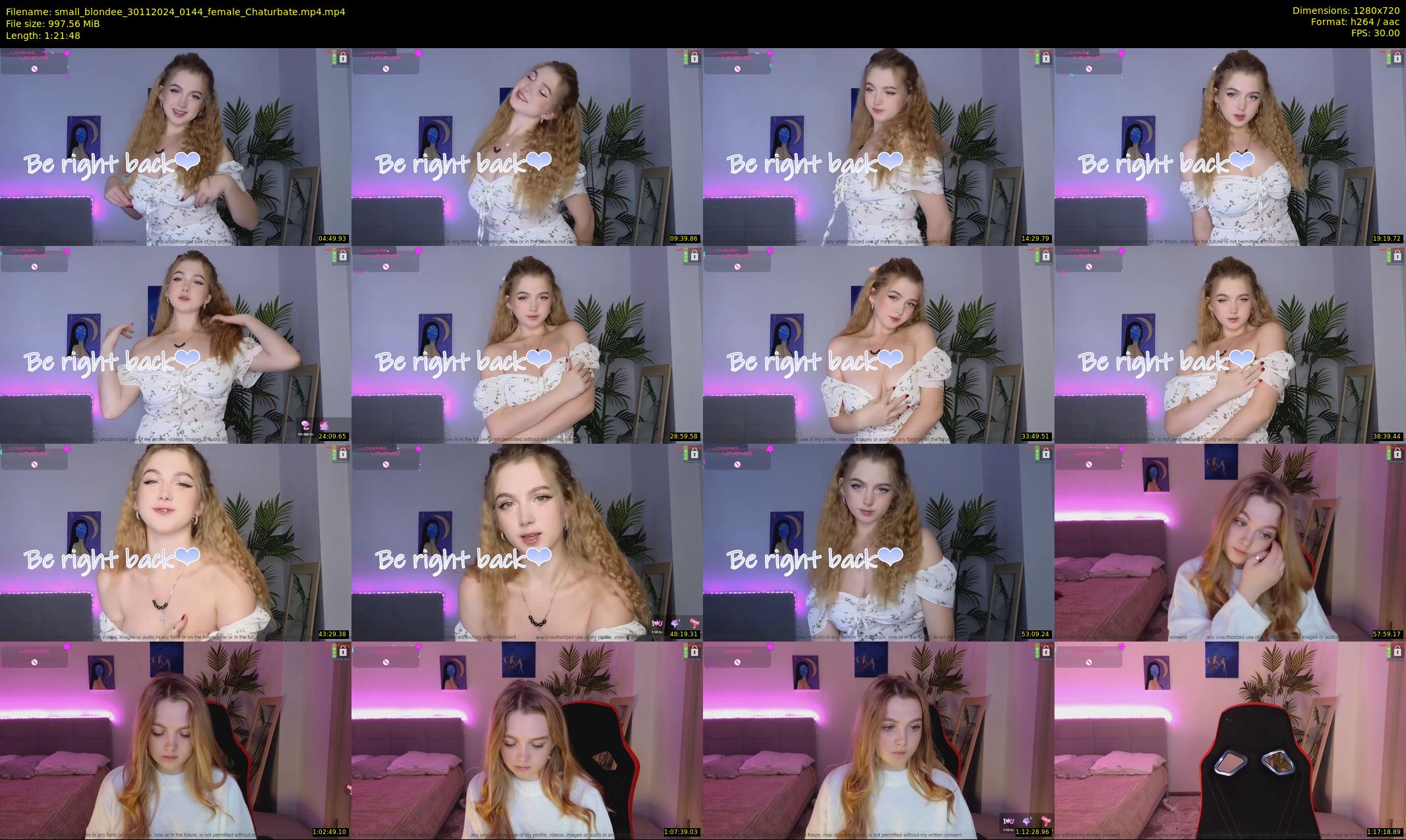 small_blondee — 82 minute Chaturbate female cam show recording, 720p, Nov 30, 2024