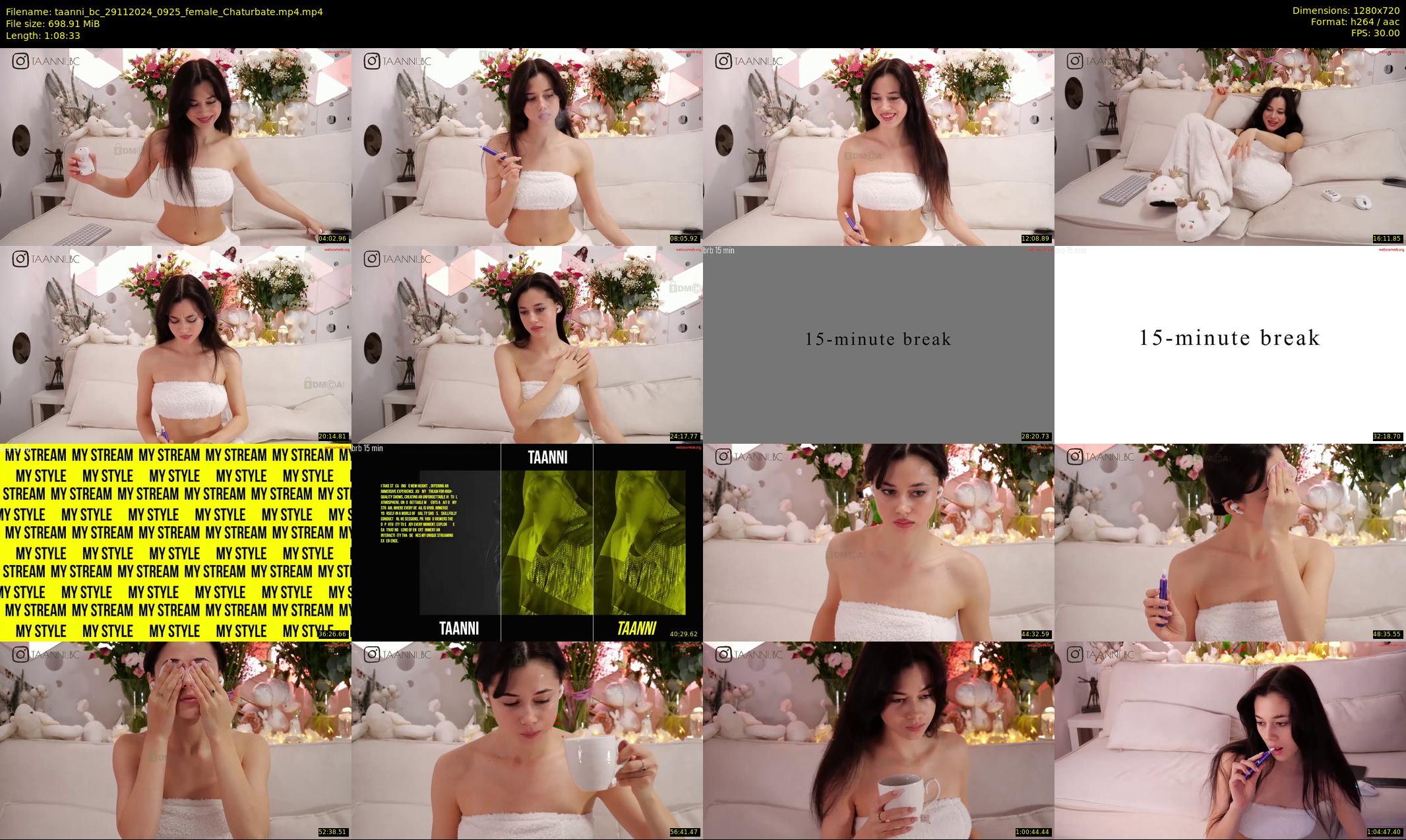 taanni_bc — 69 minute Chaturbate female cam show recording, 720p, Nov 29, 2024