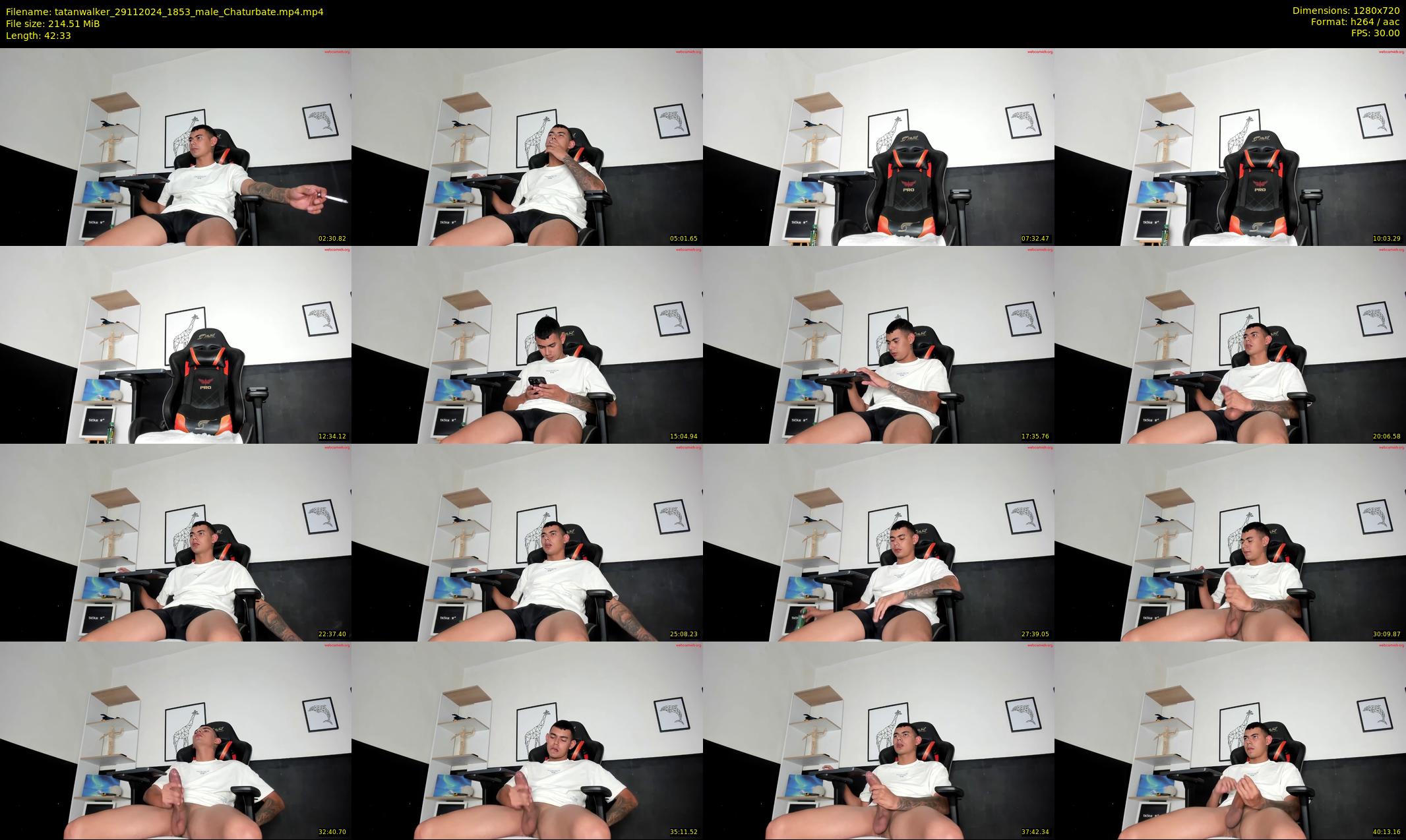 tatanwalker — 43 minute Chaturbate male cam show recording, 720p, Nov 29, 2024