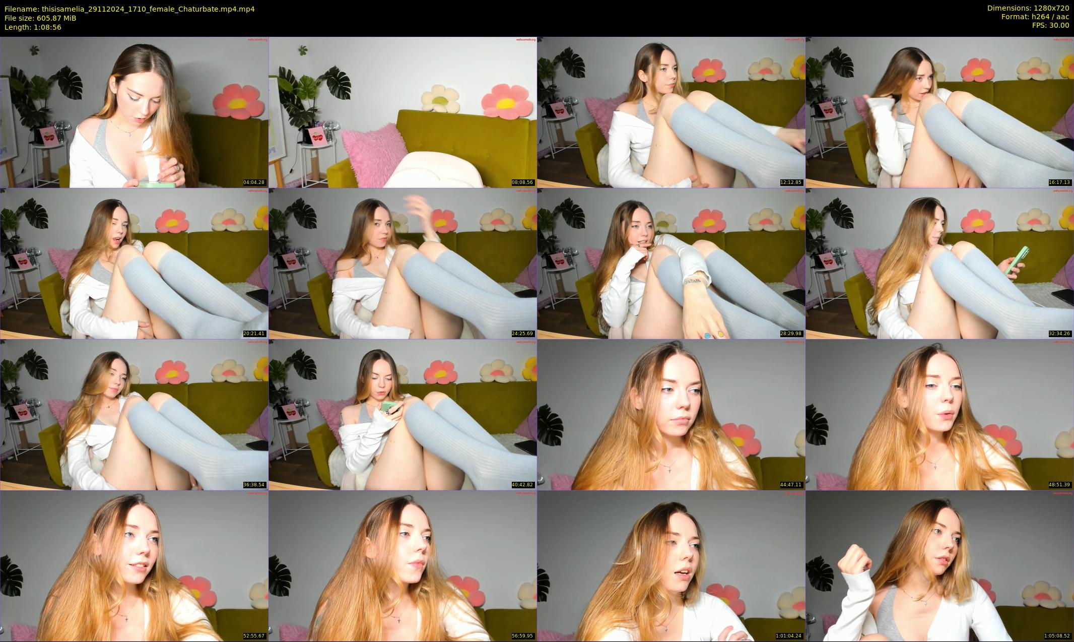 thisisamelia — 69 minute Chaturbate female cam show recording, 720p, Nov 29, 2024