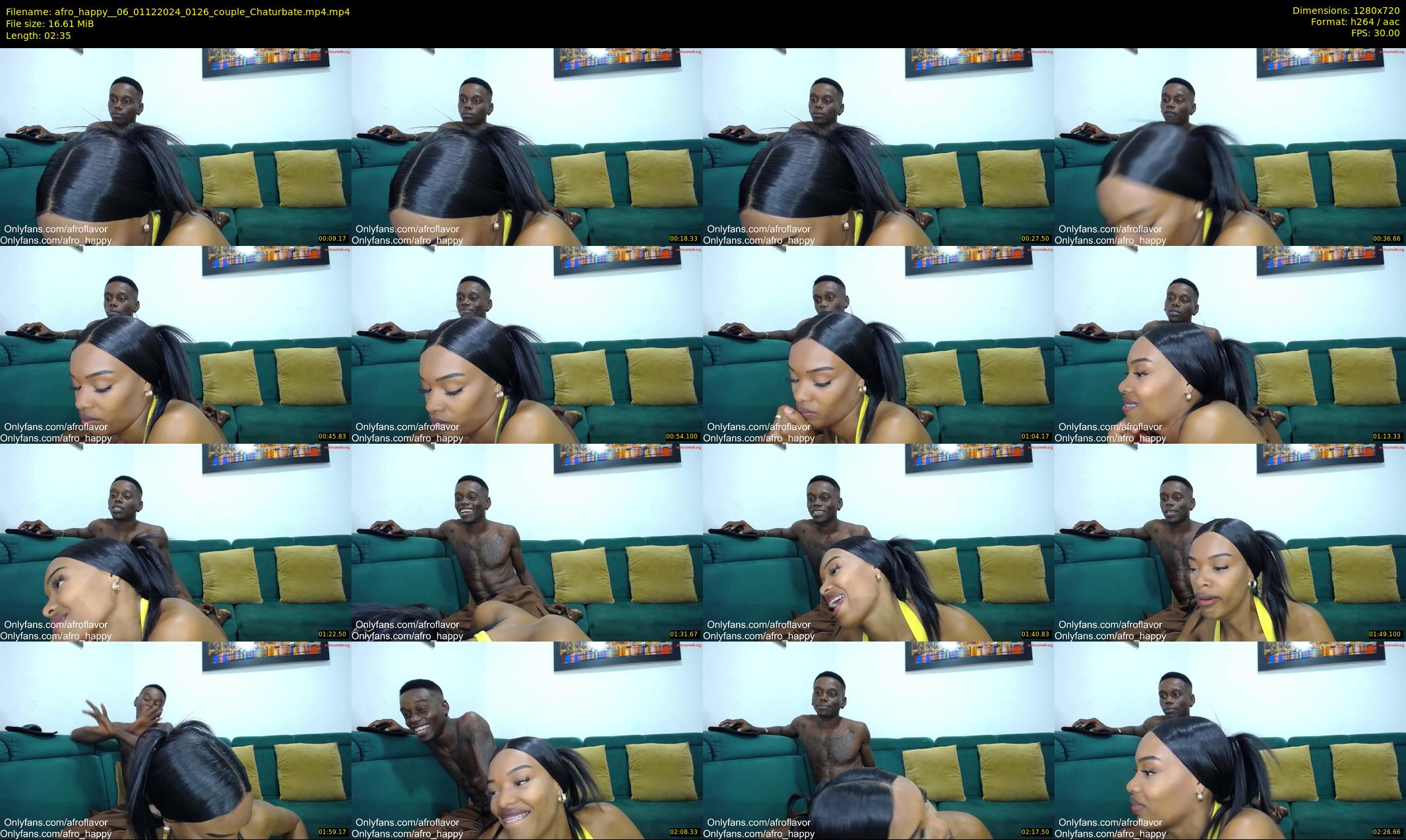 afro_happy__06 — 3 minute Chaturbate couple cam show recording, 720p, Dec 1, 2024