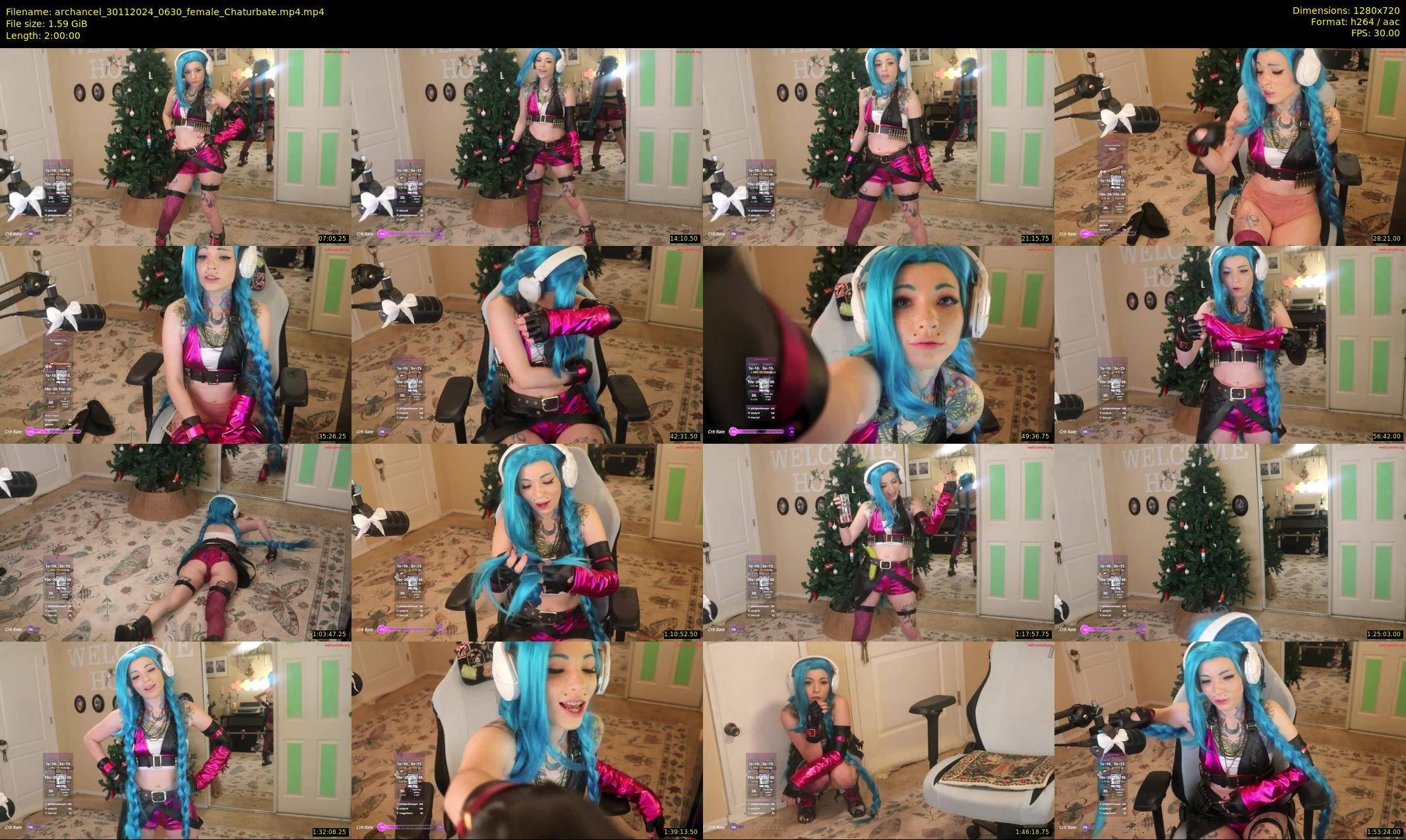 archancel — 120 minute Chaturbate female cam show recording, 720p, Nov 30, 2024