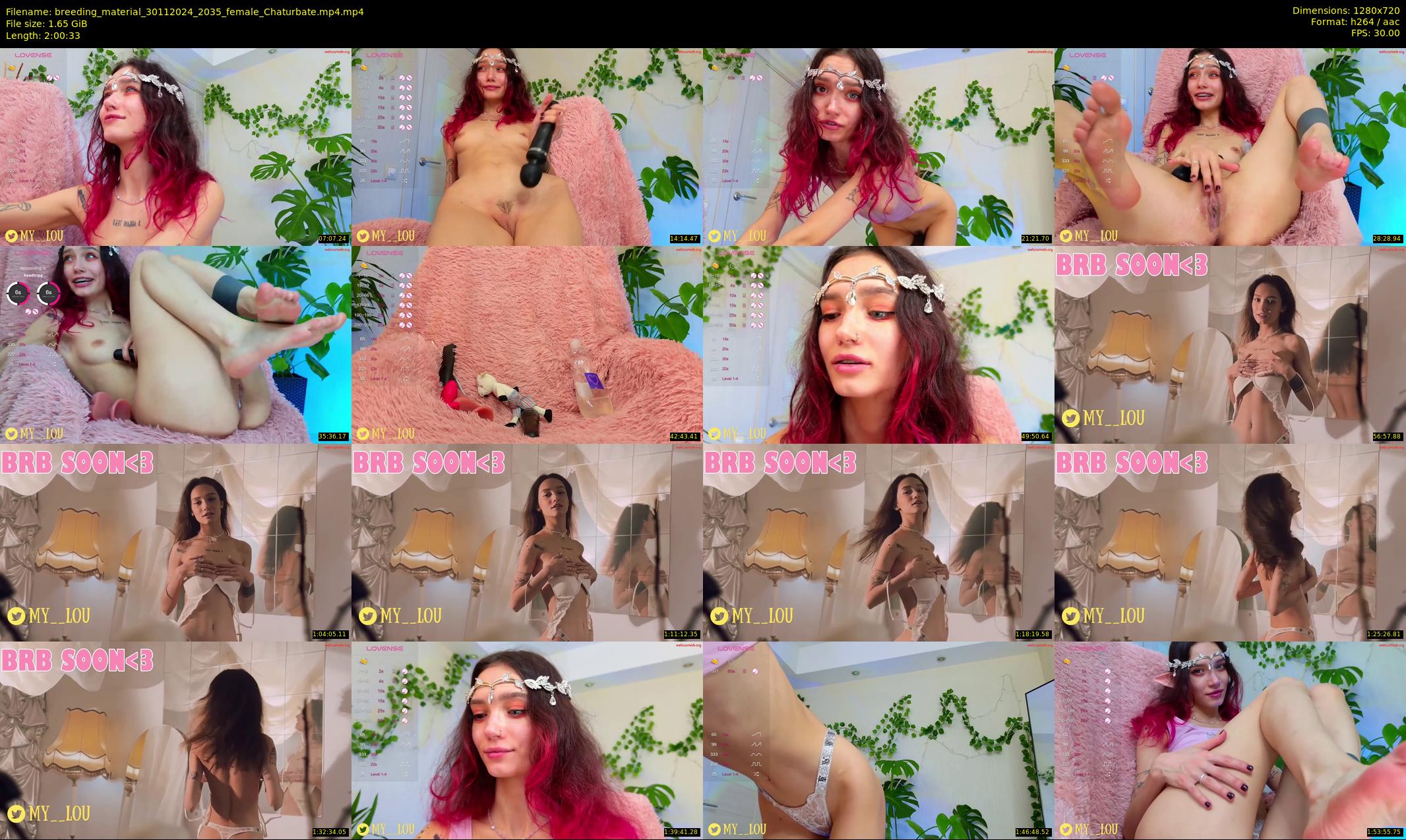 breeding_material — 121 minute Chaturbate female cam show recording, 720p, Nov 30, 2024